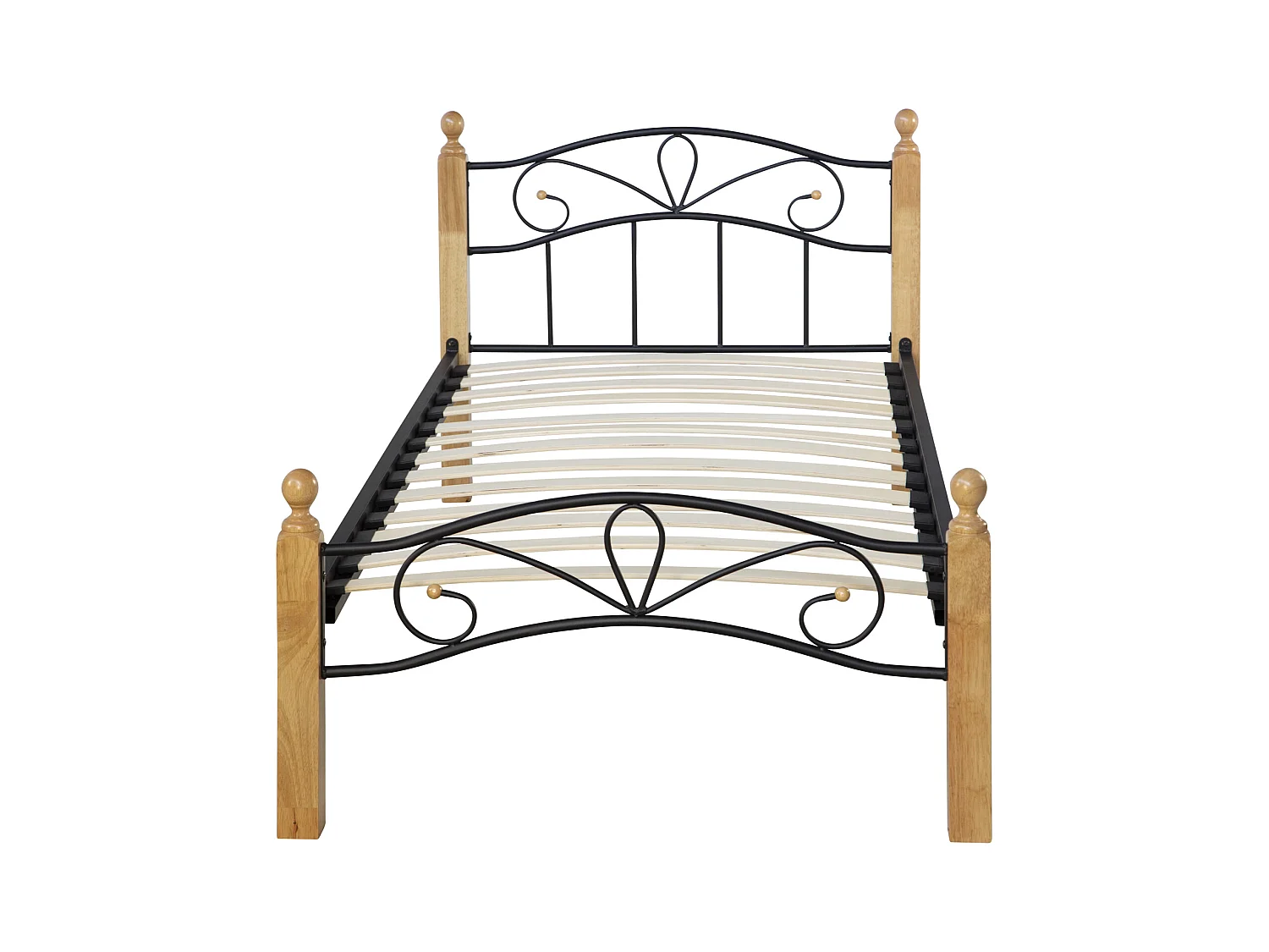 Bett 90x200 cm schwarz