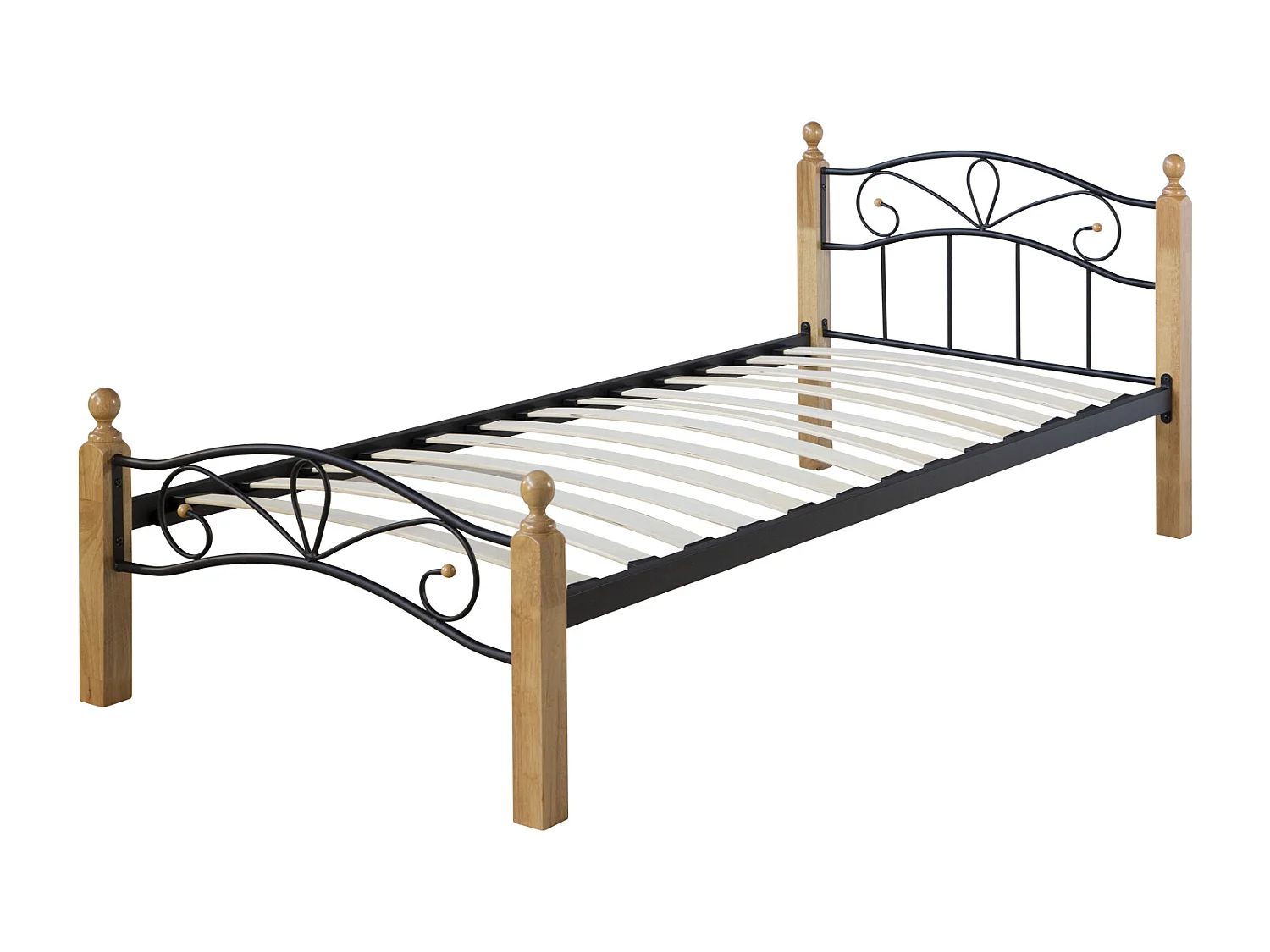 Cama 90x200 cm preta