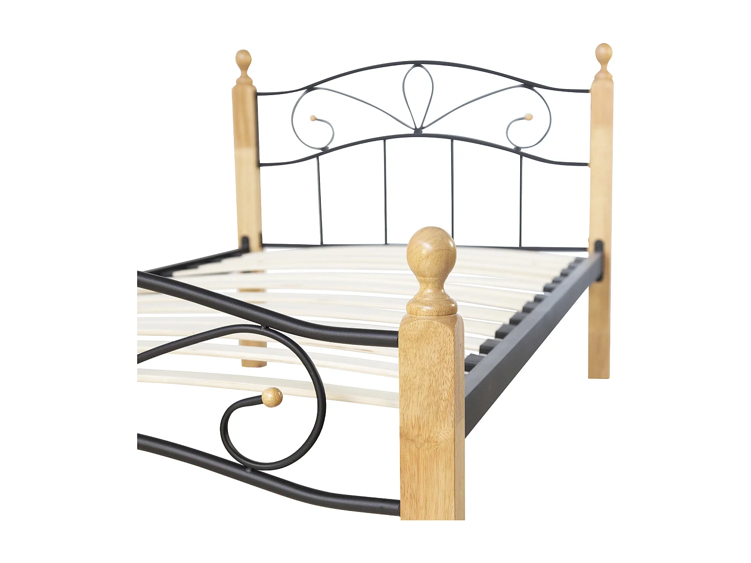 Cama 90x200 cm preta