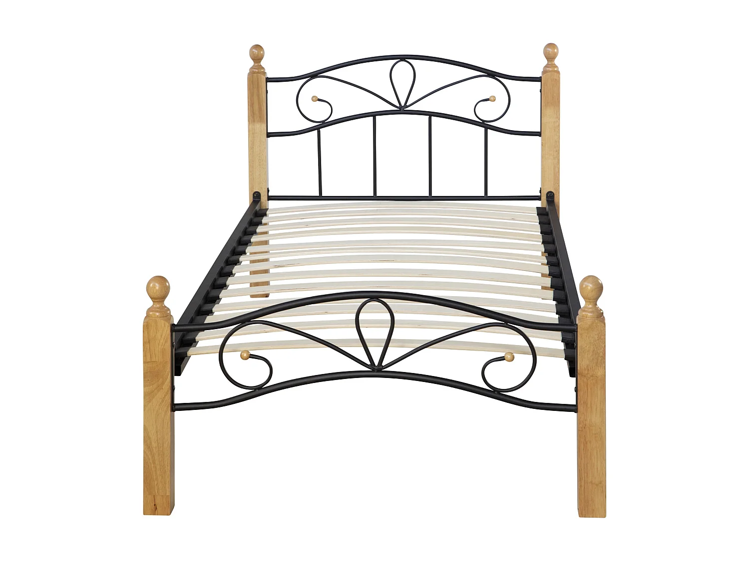 Cama 90x200 cm preta