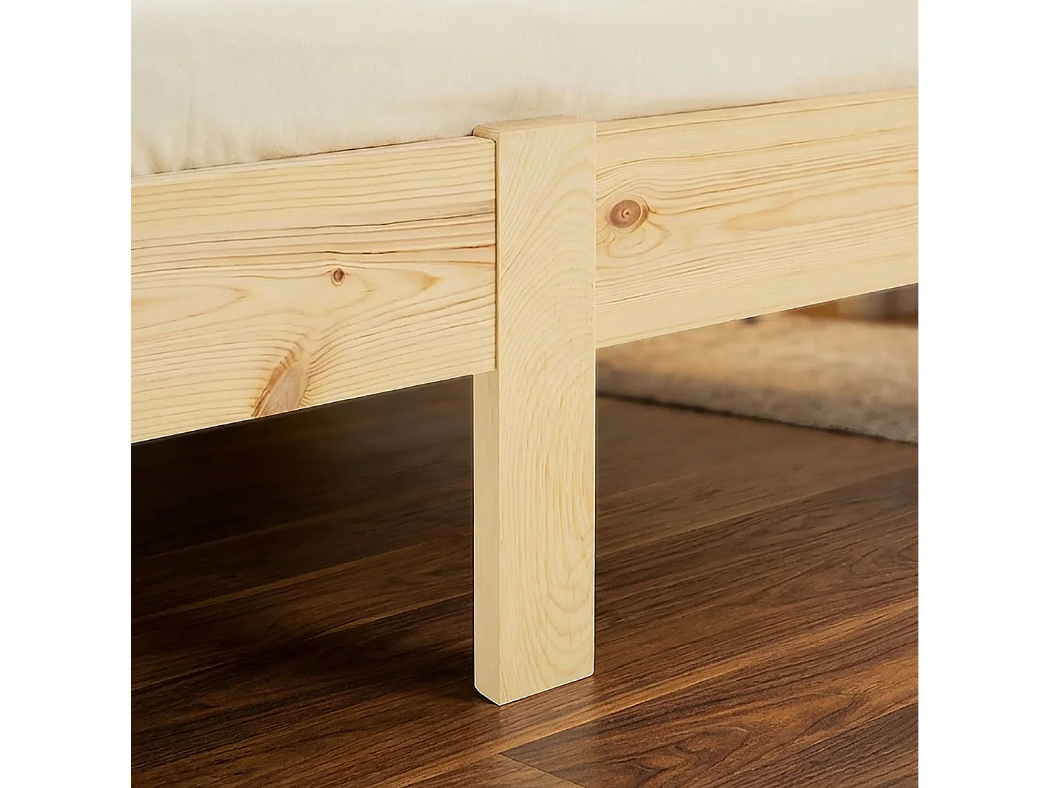 Doppelbett 160x200 cm Naturholz Futonbett