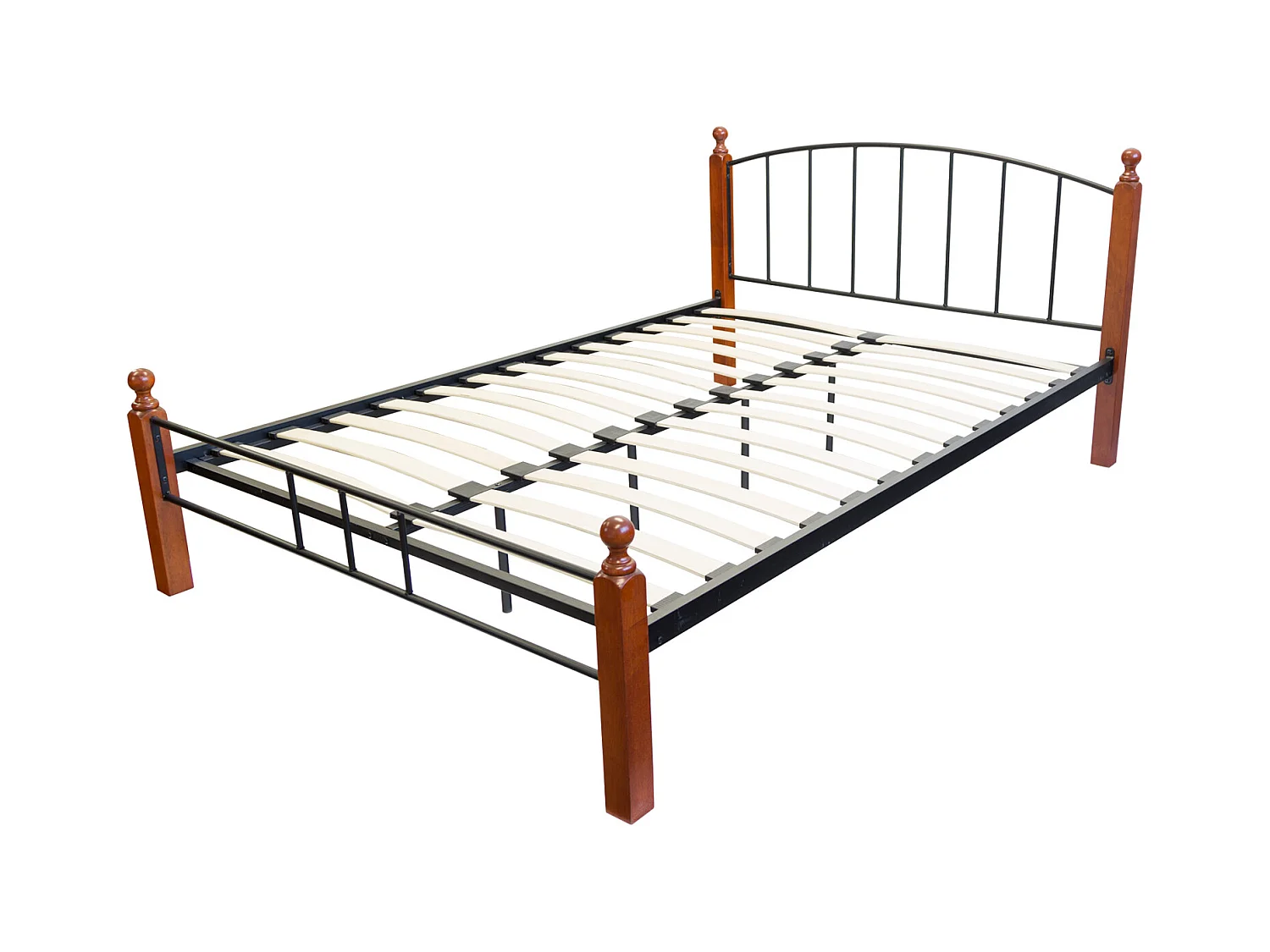 Lit Métallique 140x200 cm Noir Marron 915