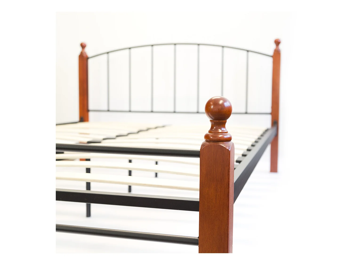 Lit Métallique 140x200 cm Noir Marron 915