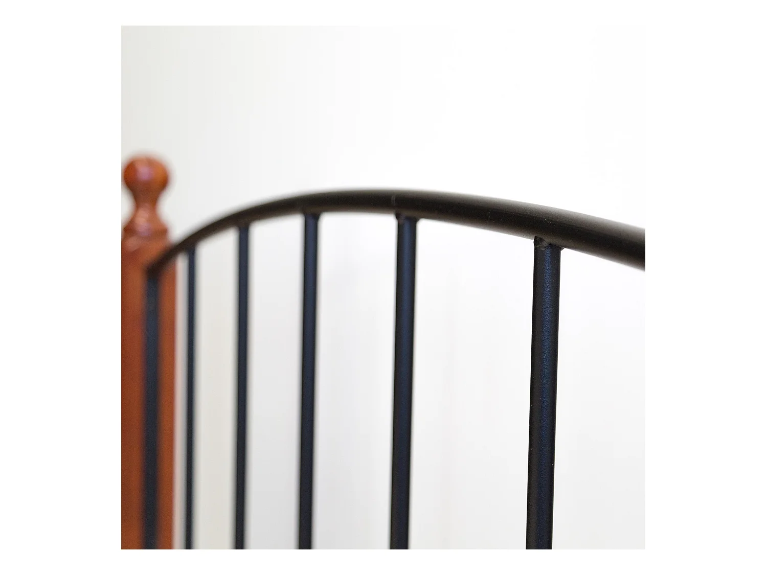 Lit Métallique 140x200 cm Noir Marron 915