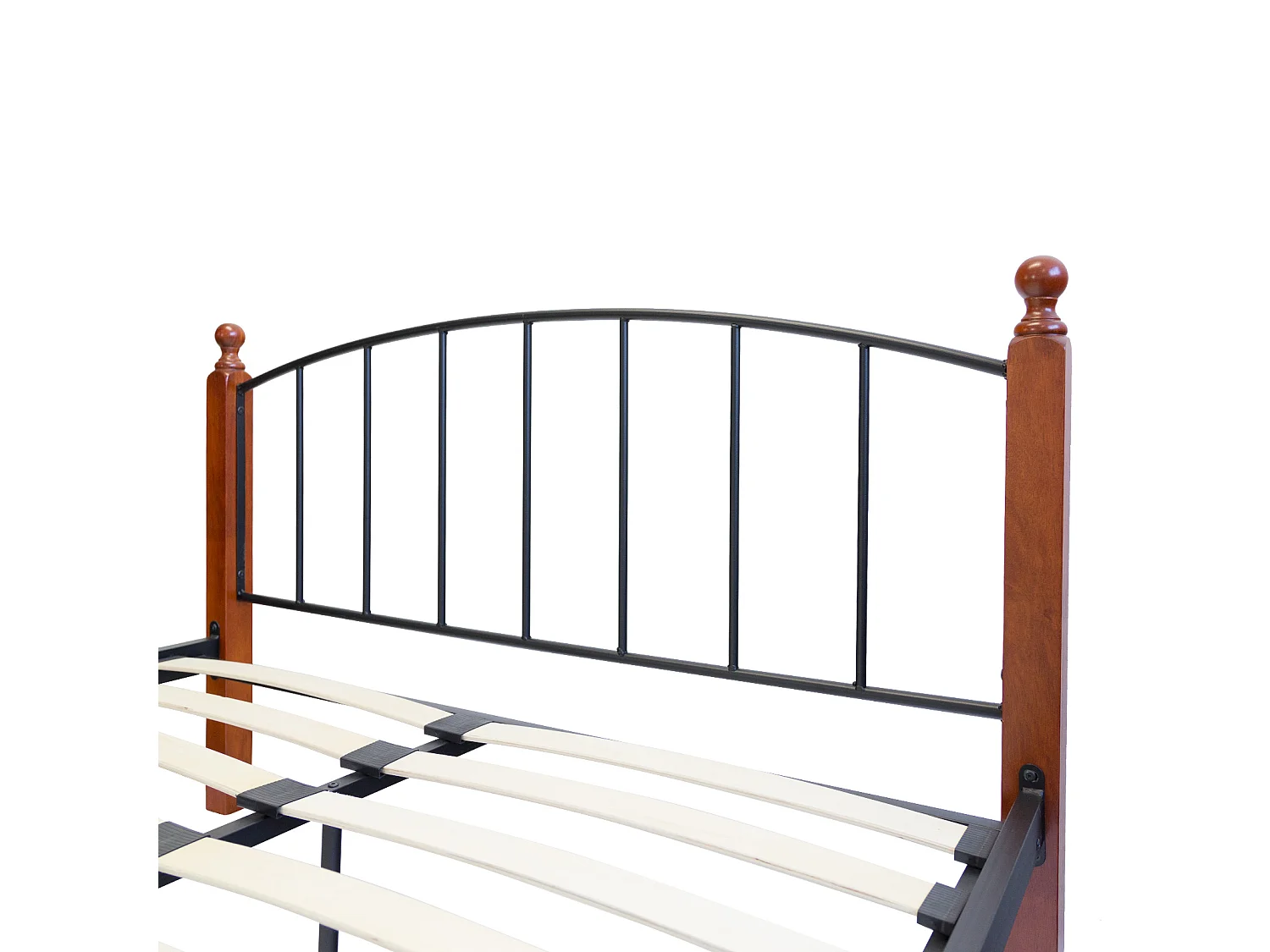 Metallbett 140x200 cm Schwarz Braun 915