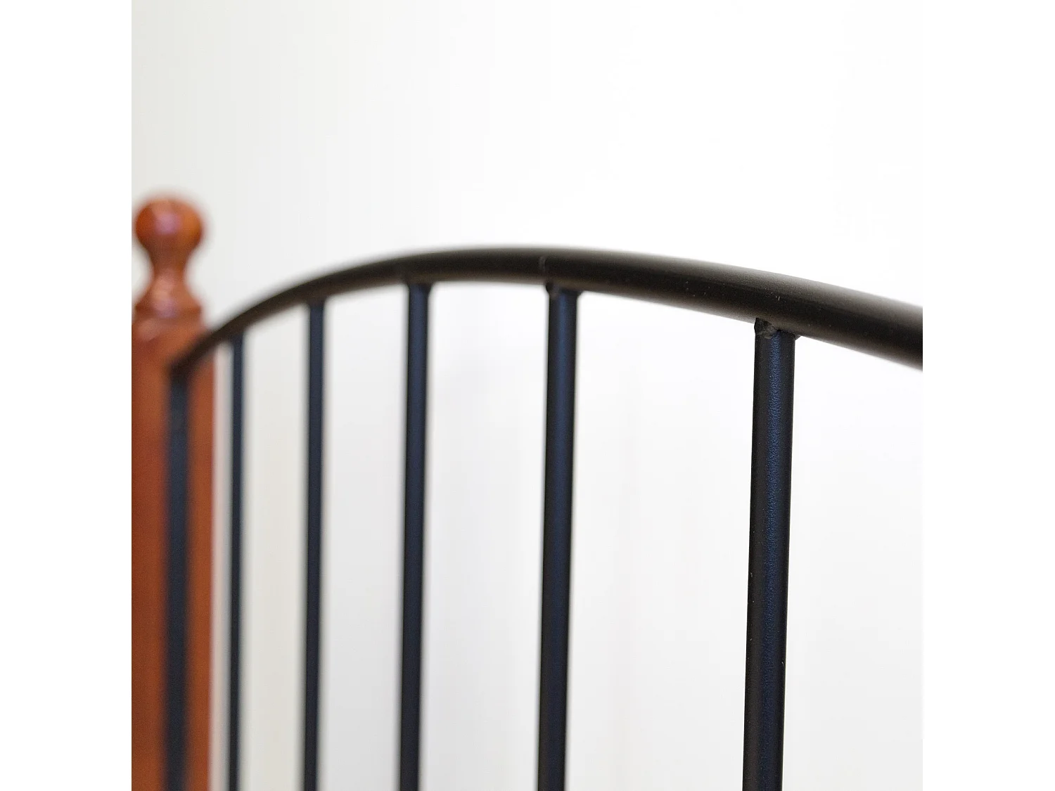 Metallbett 140x200 cm Schwarz Braun 915