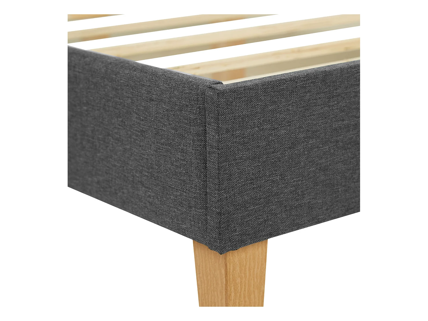 Bettgestell 160x200 cm grau Futon