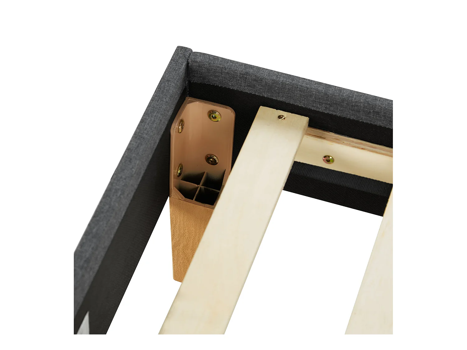 Bettgestell 160x200 cm grau Futon