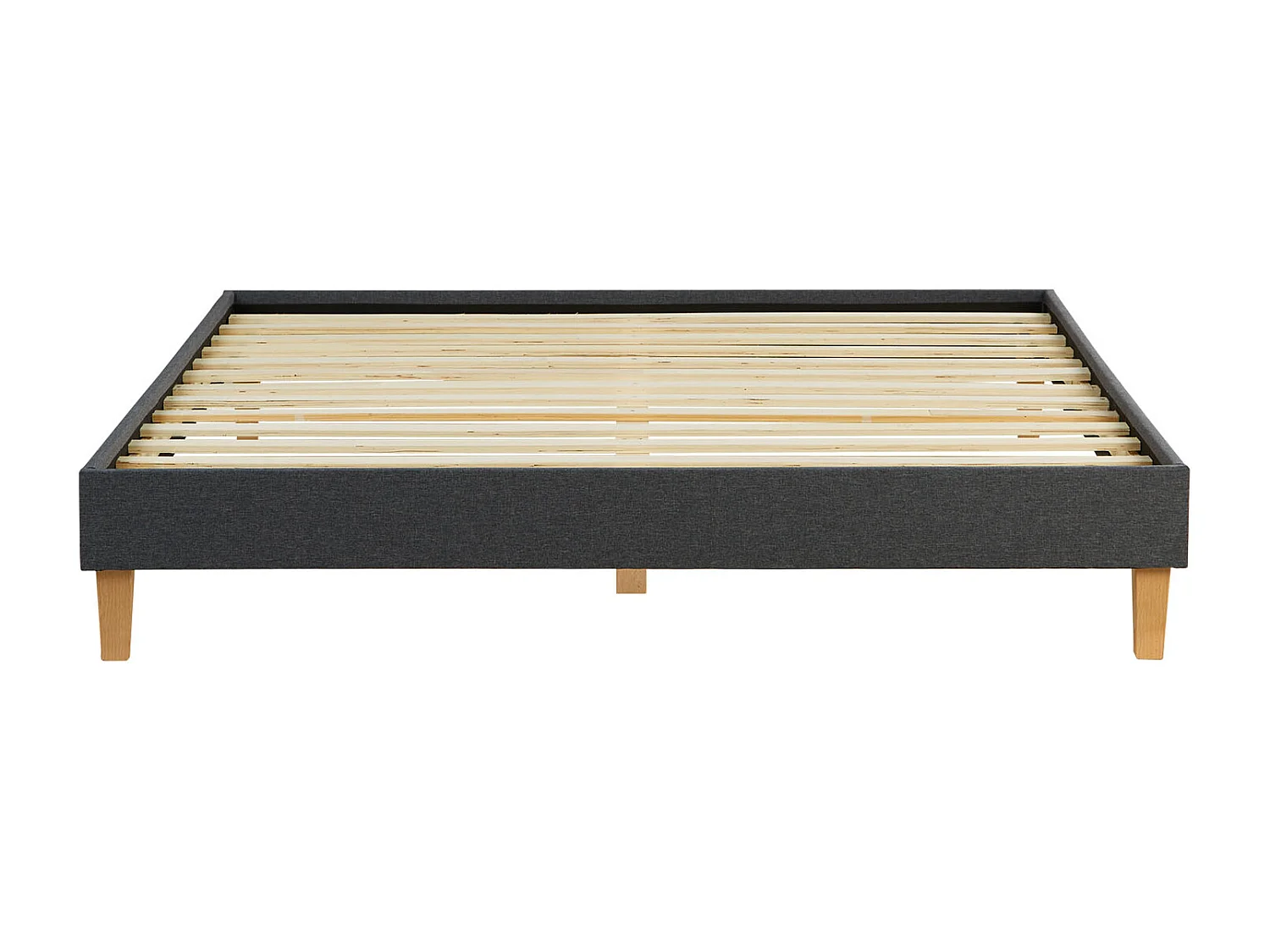 Stelaż łóżka 160x200 cm szary futon