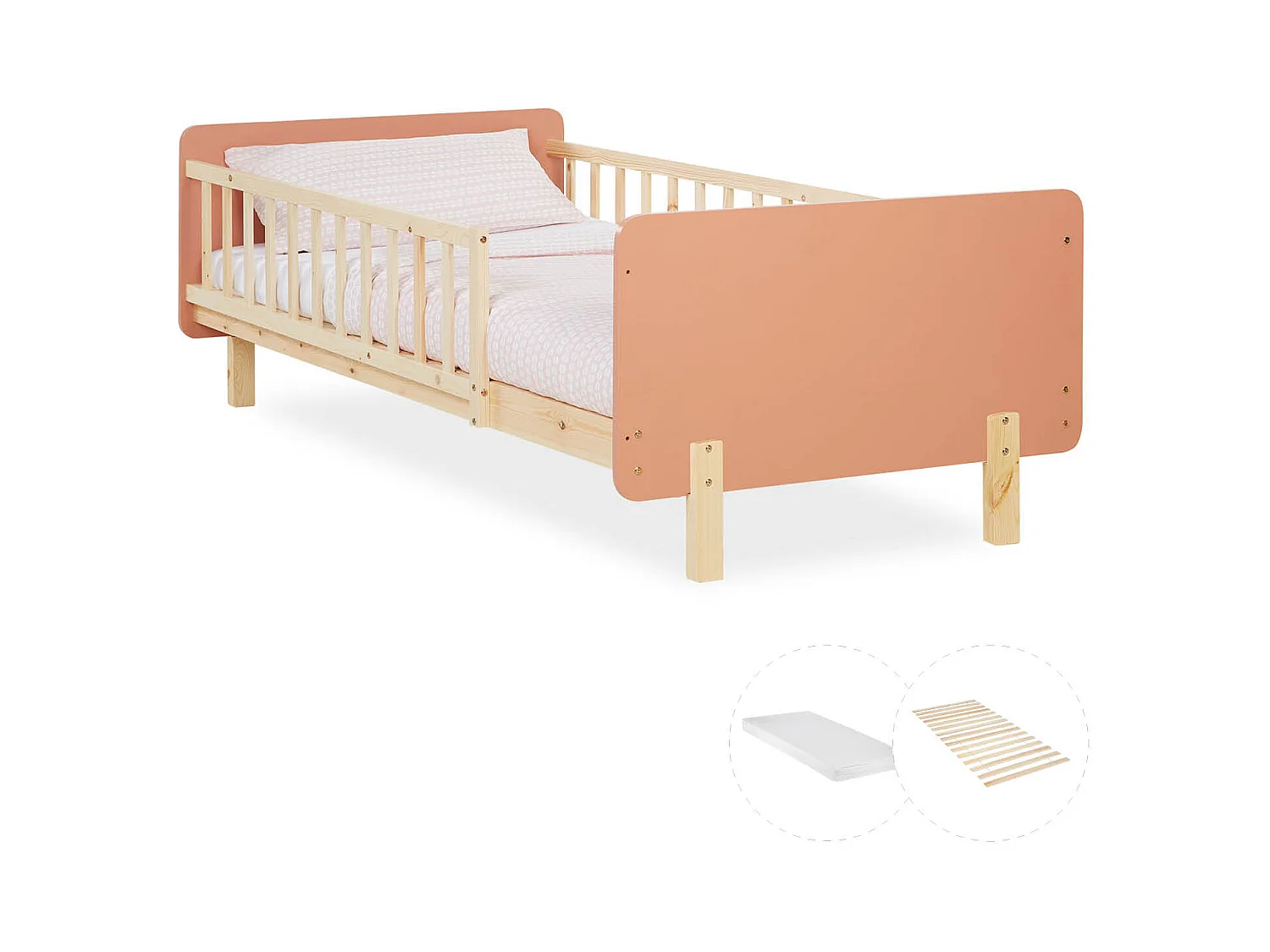 Einzelbett 90x200 cm rot