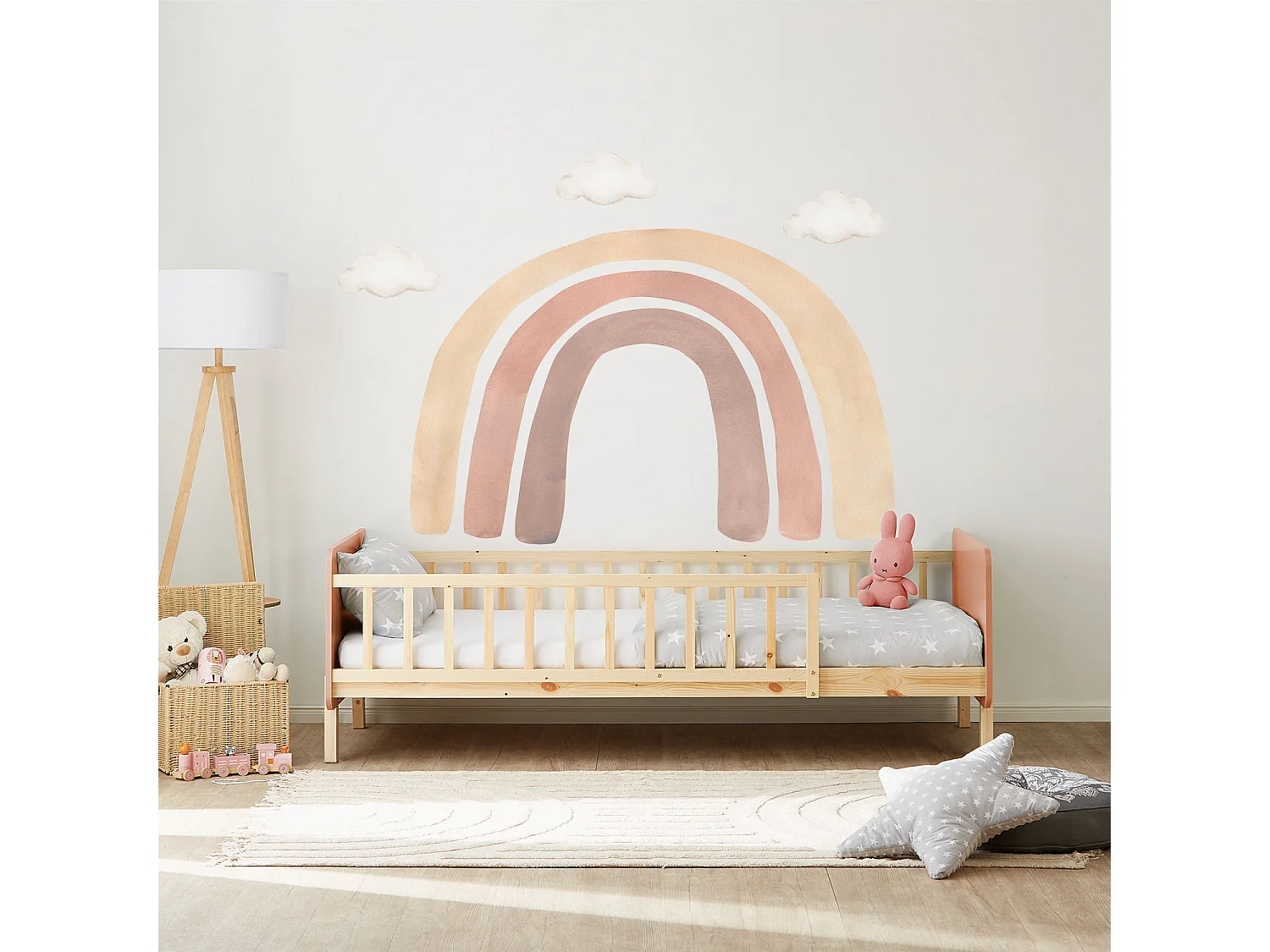 Einzelbett 90x200 cm rot