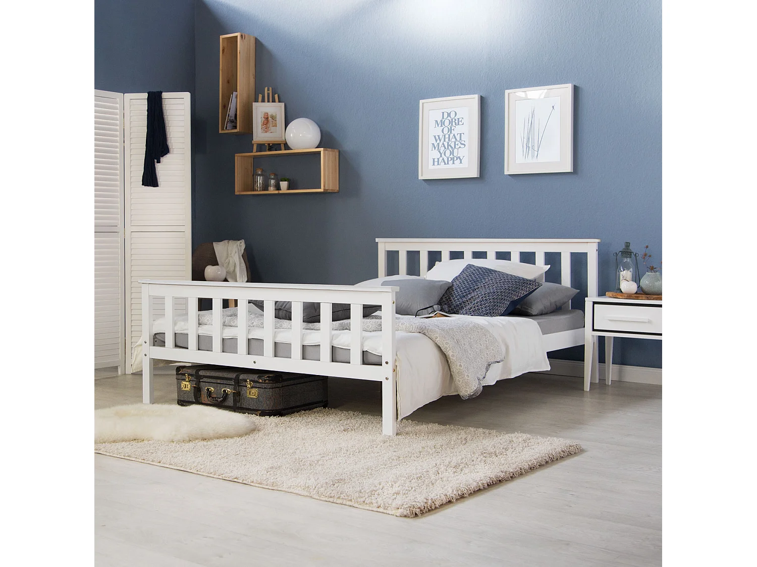 Łóżko 140x200 cm białe 890