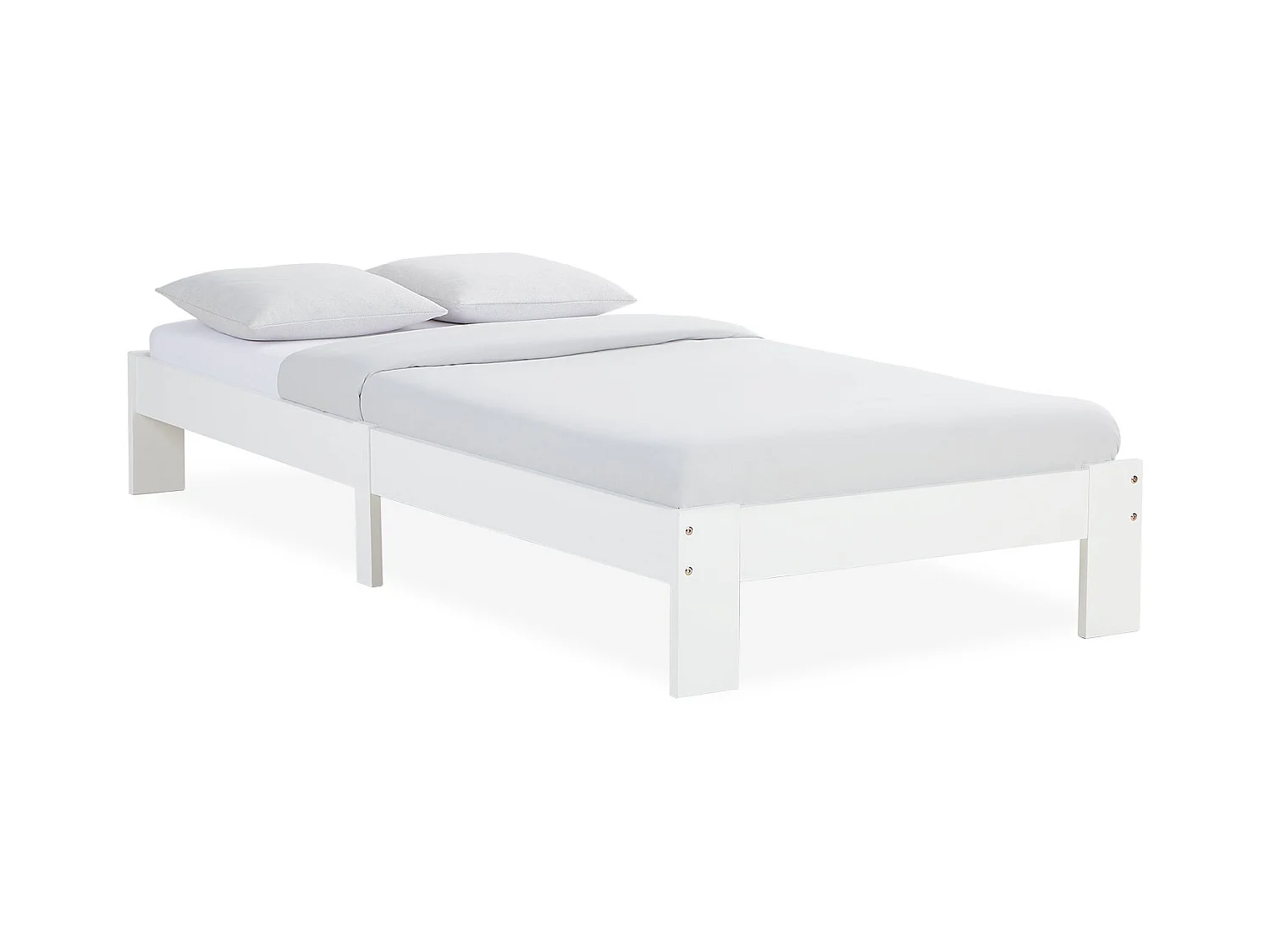 Bettgestell 95,5x204x30 cm weiß