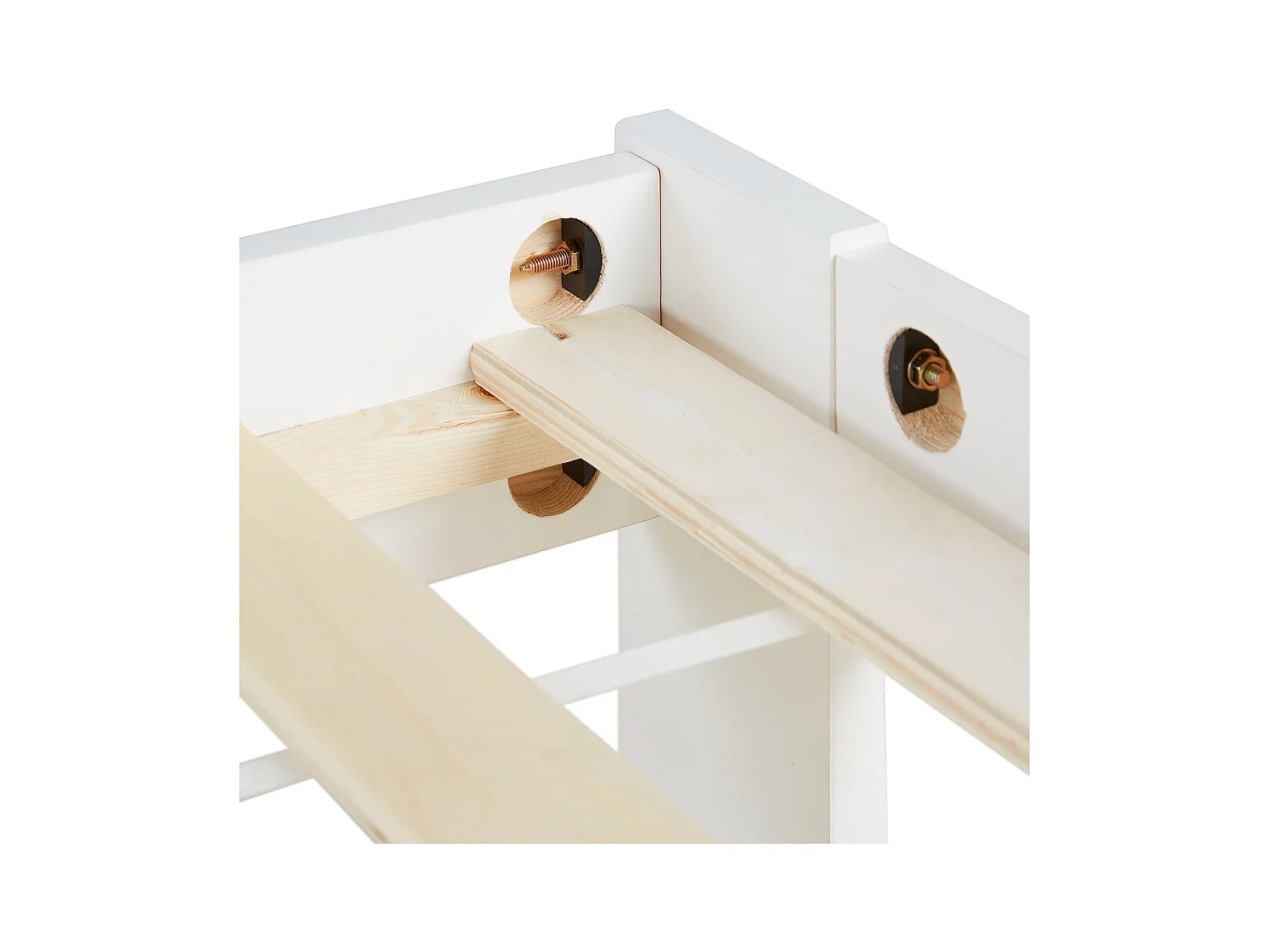 Bettgestell 95,5x204x30 cm weiß