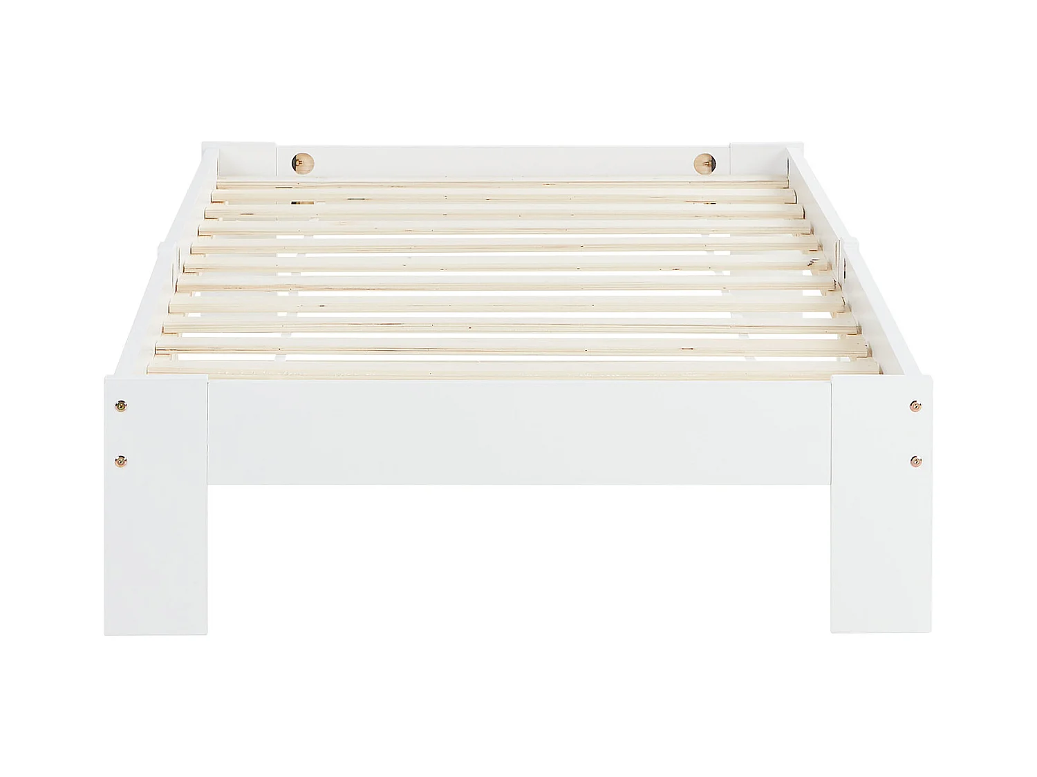 Bettgestell 95,5x204x30 cm weiß