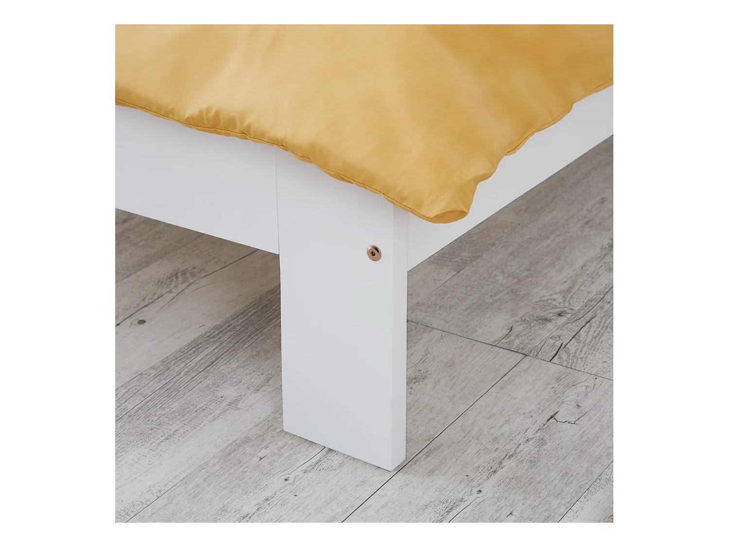 Bettgestell 95,5x204x30 cm weiß