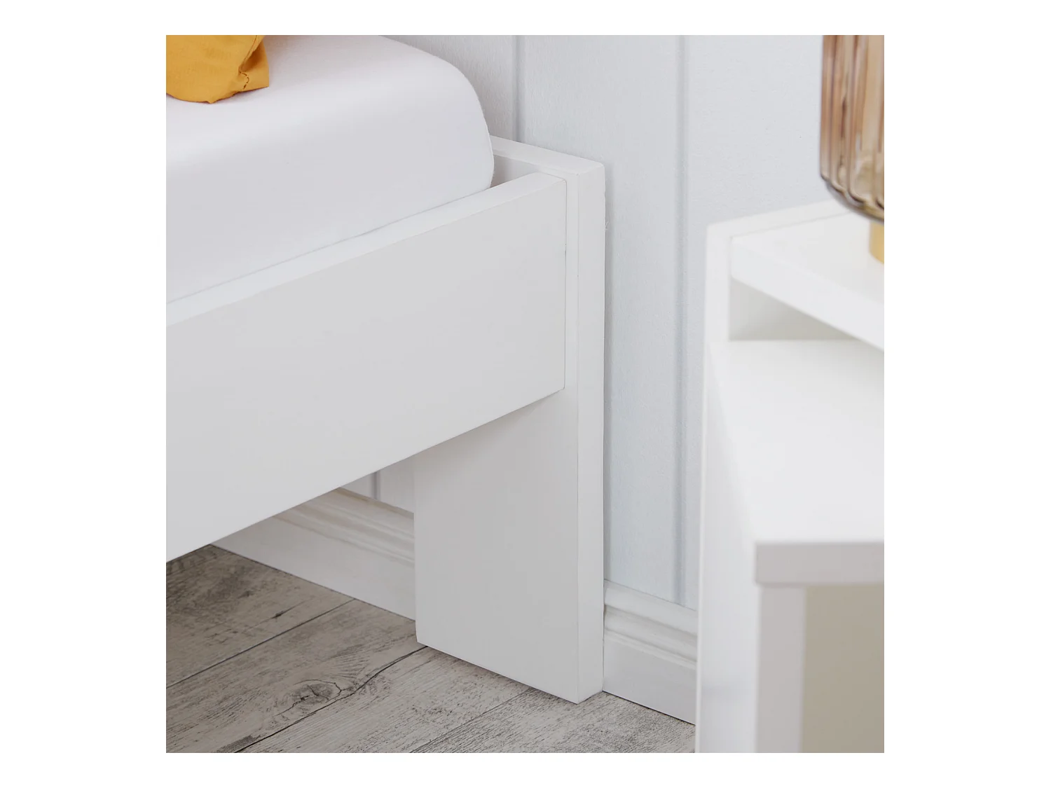 Bettgestell 95,5x204x30 cm weiß