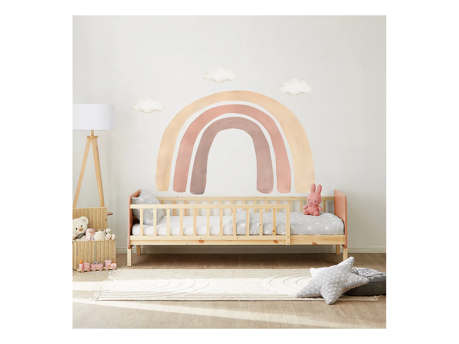 Einzelbett 90x200 cm rot