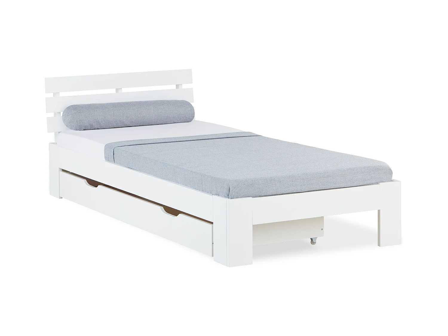 Einzelbett 94,5x204,5x66,7 cm weiß