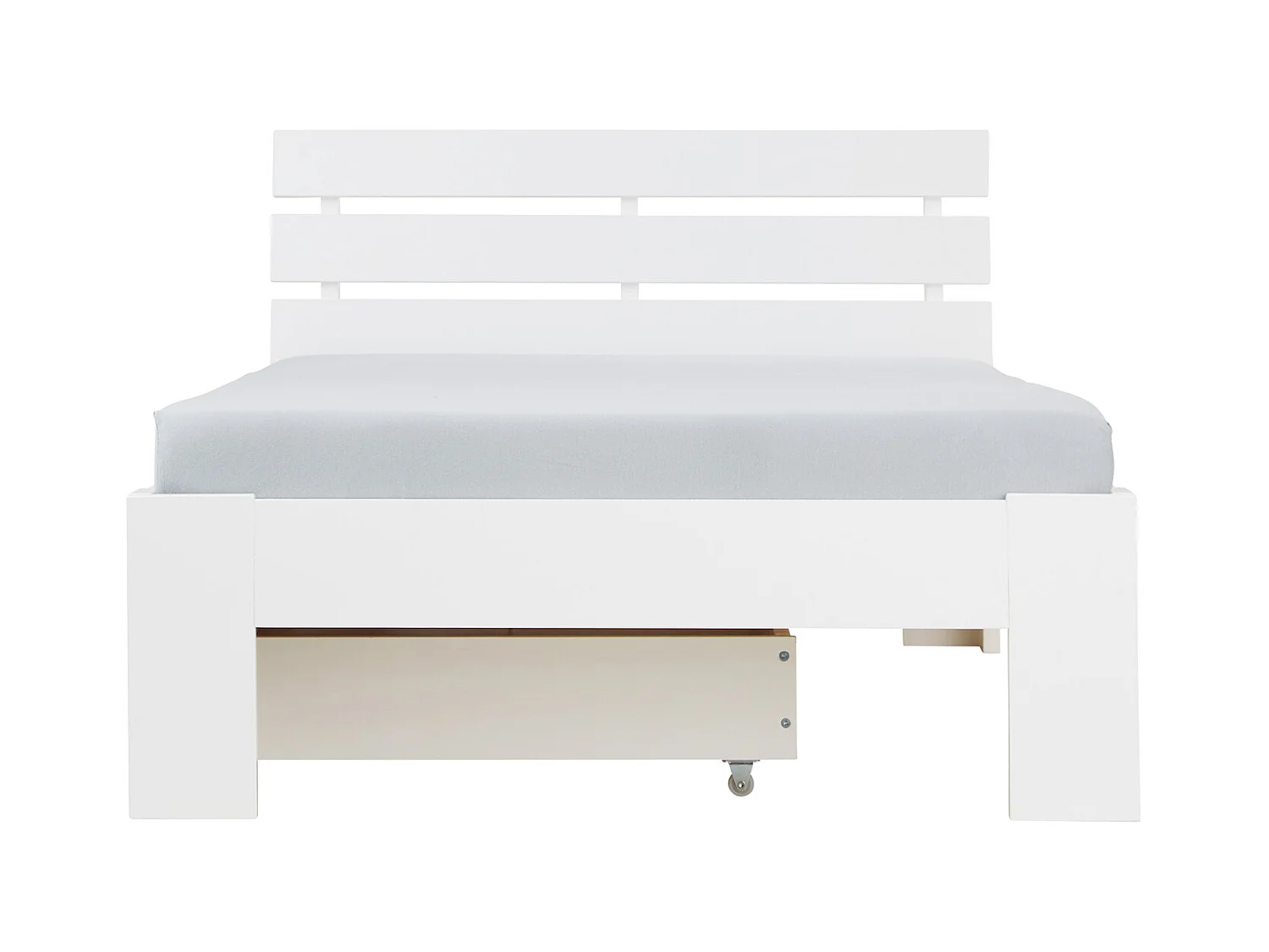 Einzelbett 94,5x204,5x66,7 cm weiß