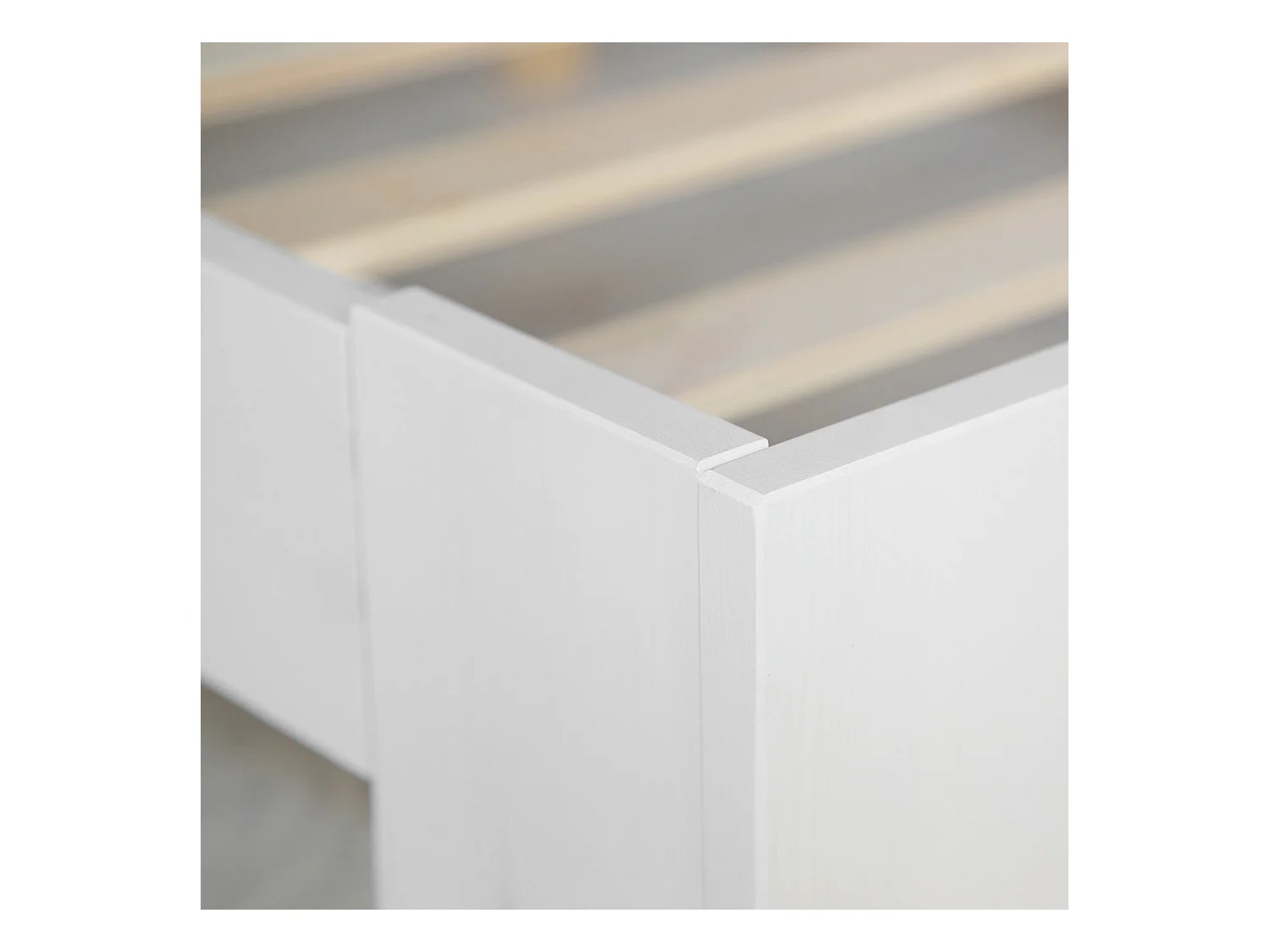 Einzelbett 94,5x204,5x66,7 cm weiß