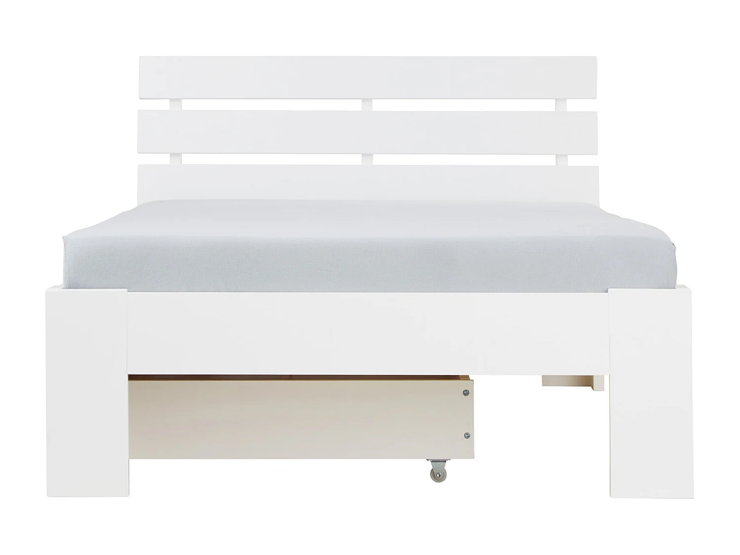 Łóżko pojedyncze 94,5x204,5x66,7 cm białe