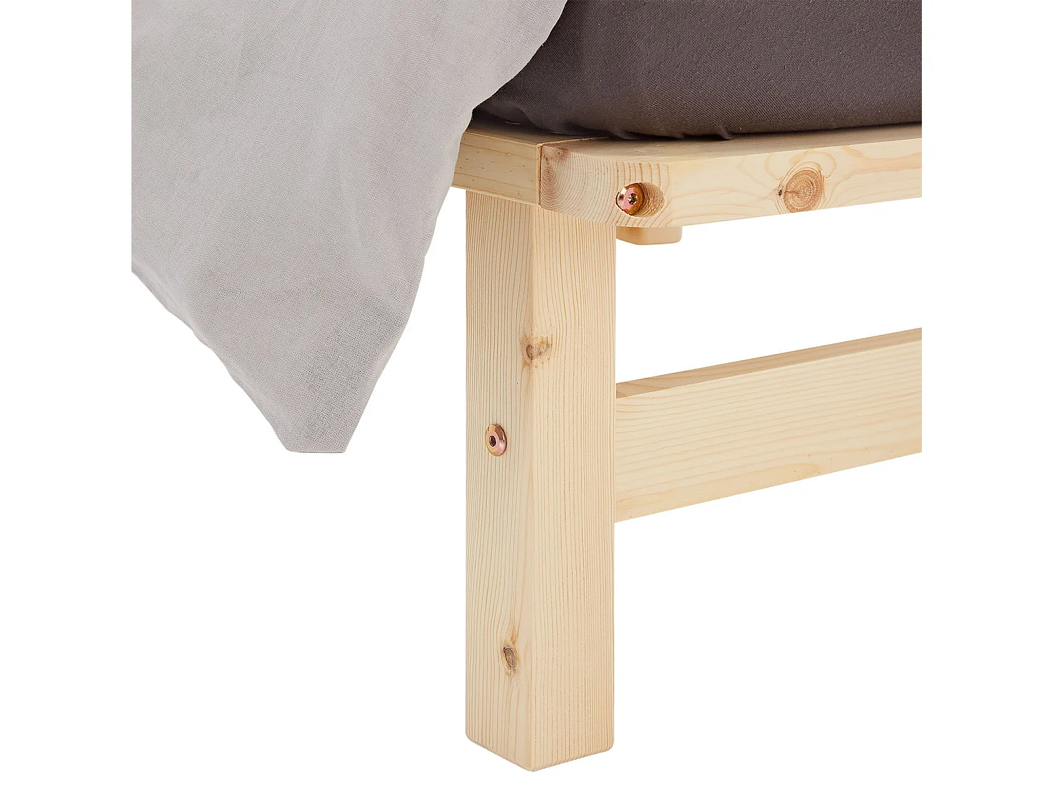 Letto a pallet 100x200 cm naturale