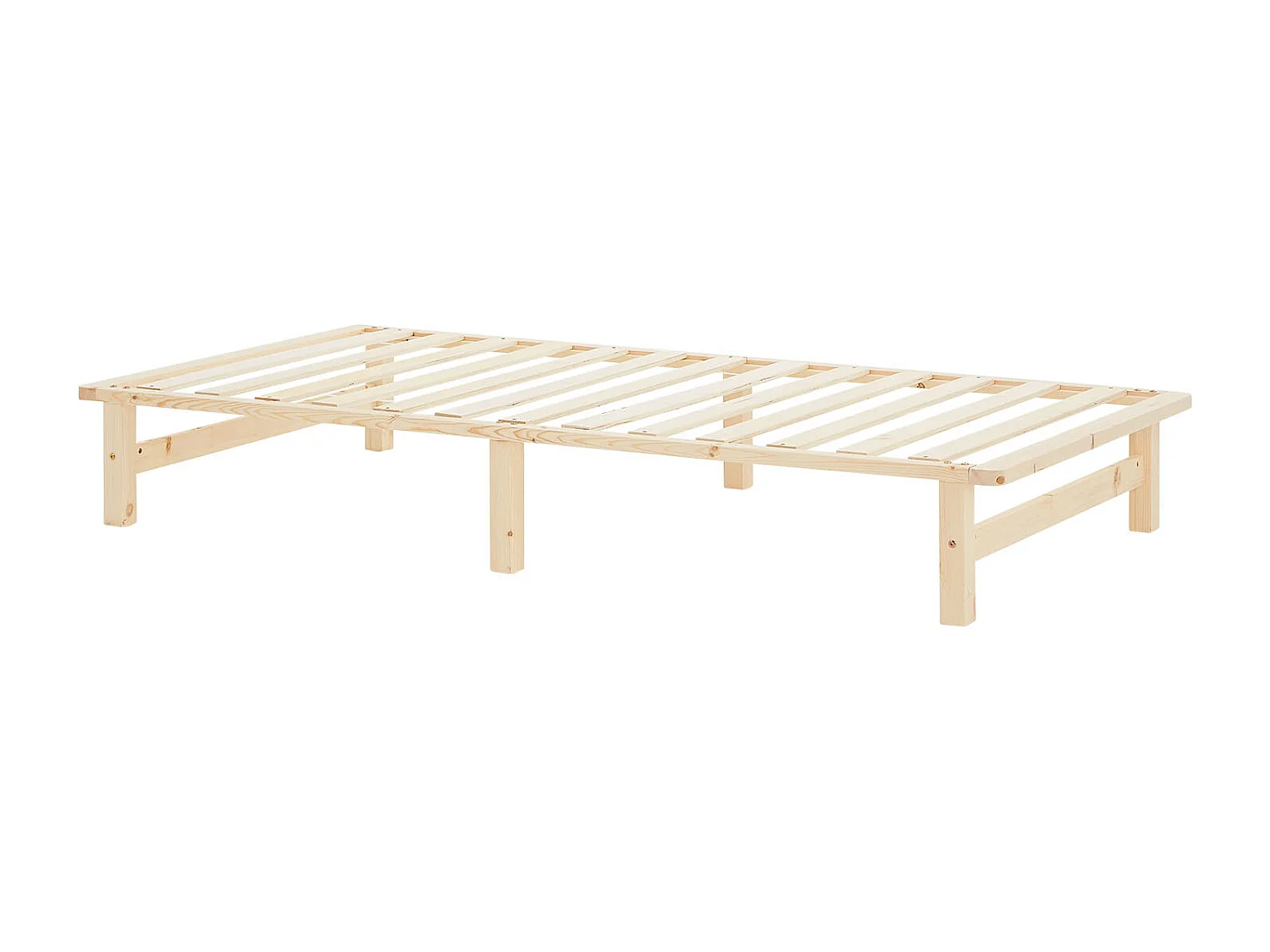 Letto a pallet 100x200 cm naturale