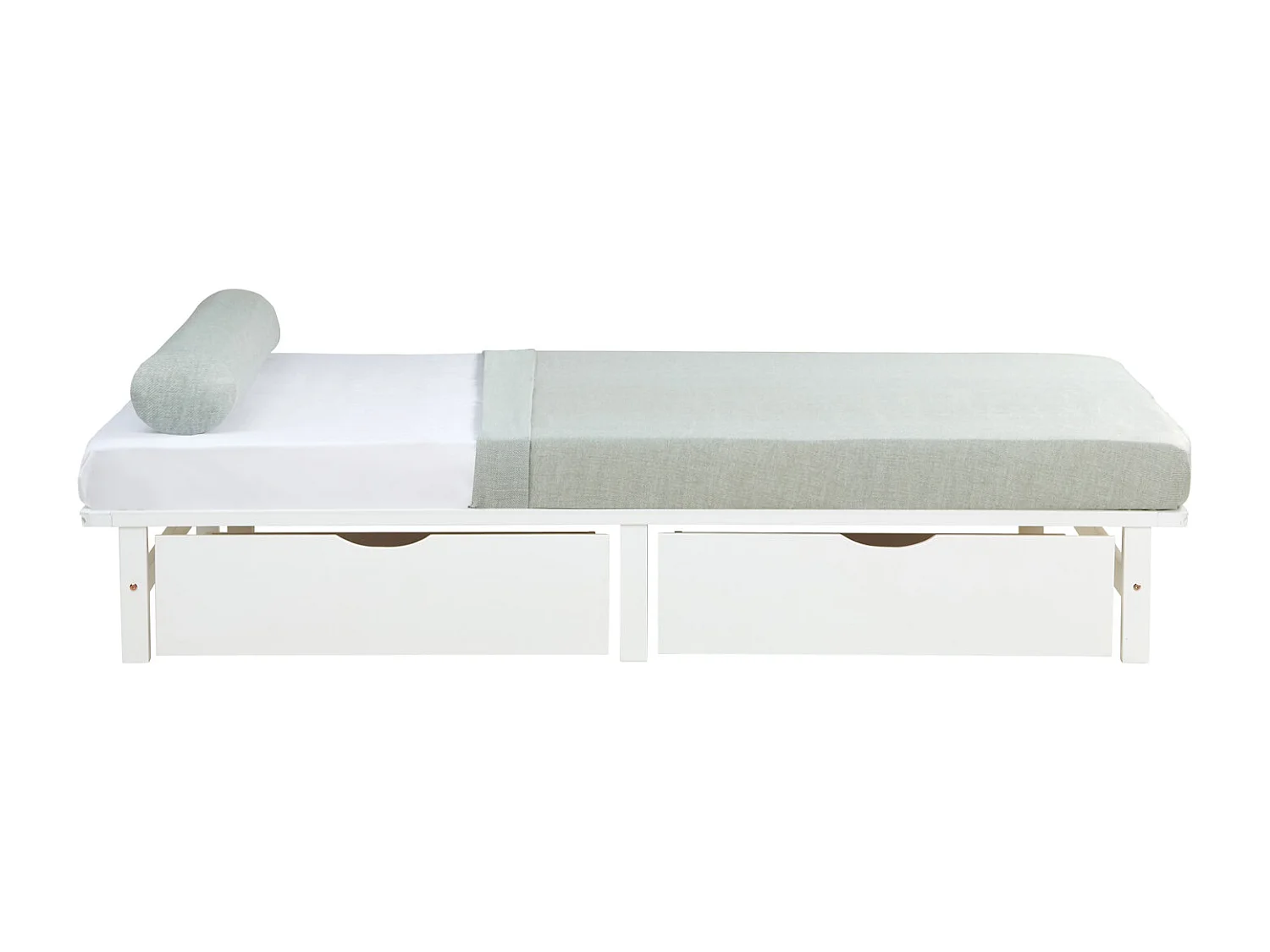 Łóżko 140x200 cm białe Paleta