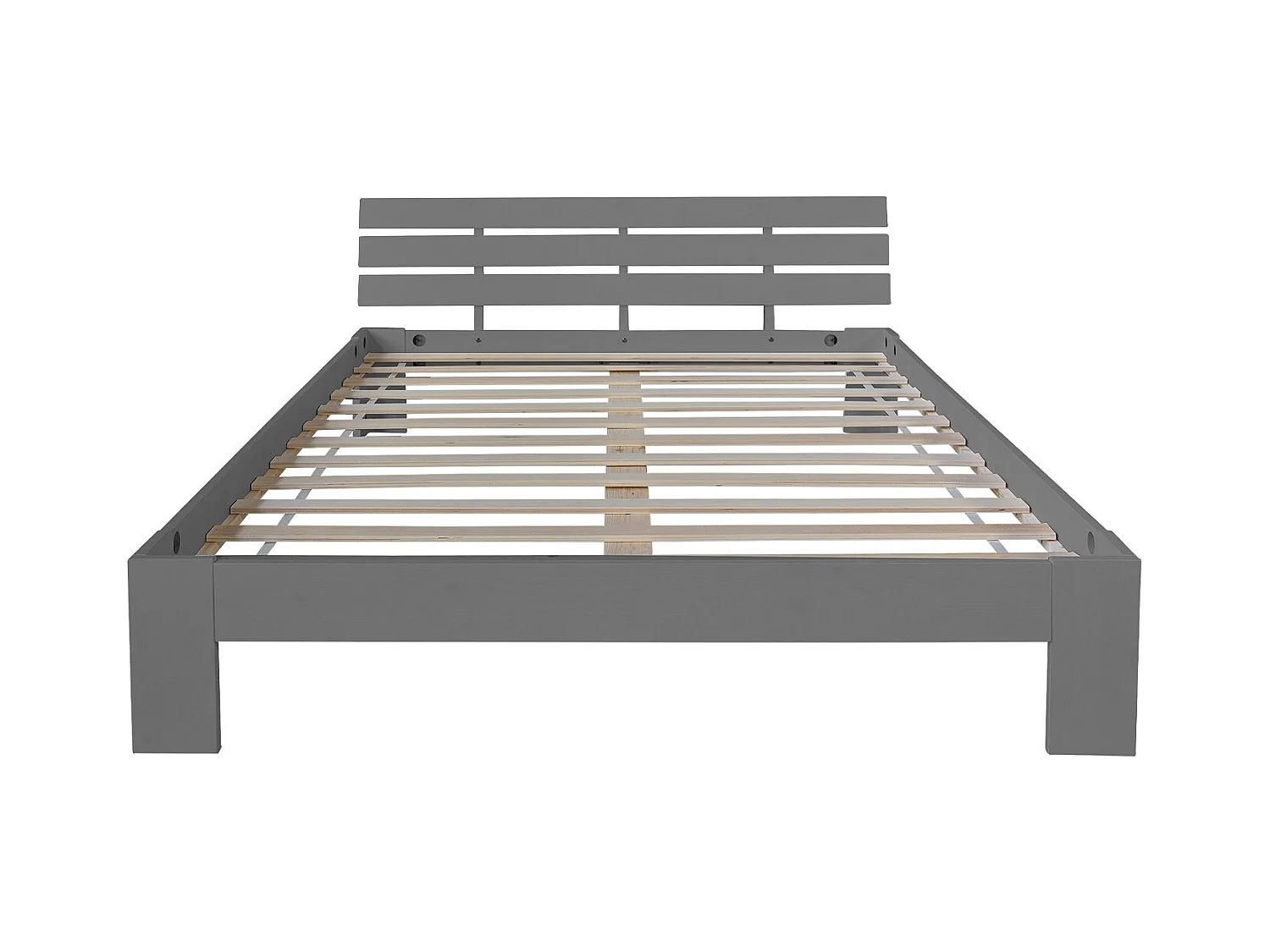 Doppelbett 180x200 cm Graue Kiefer