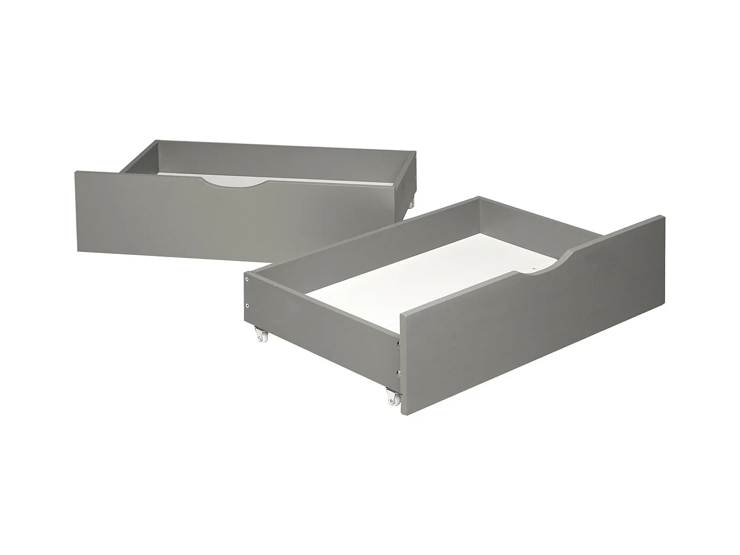 Bett 140x200 cm grau Paletten-Design