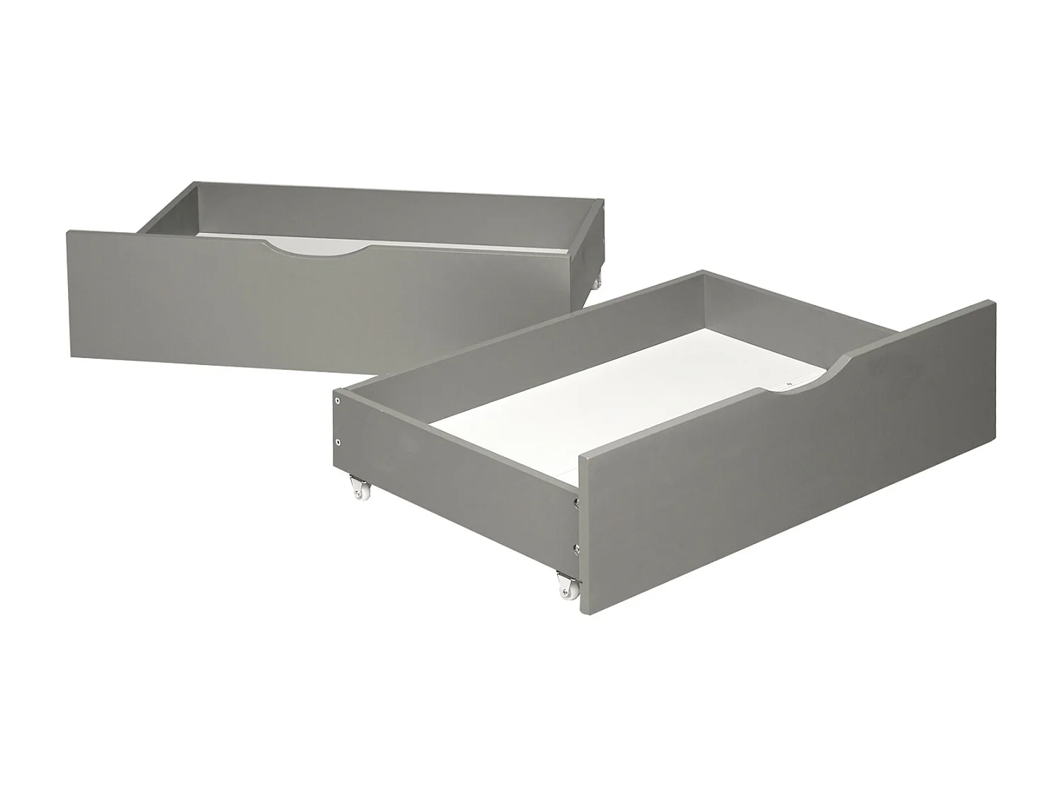 Bett 140x200 cm grau Paletten-Design