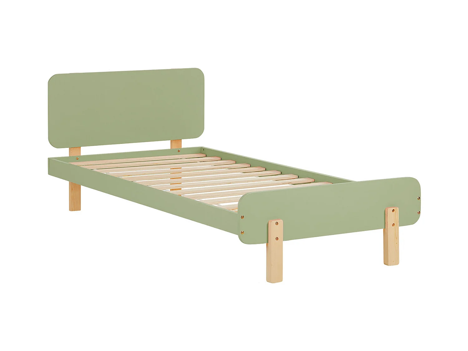 Einzelbett 90x200 cm Grün