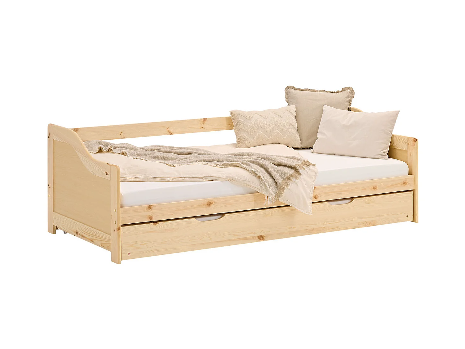 Houten Bed 90x200 cm Natuurlijk
