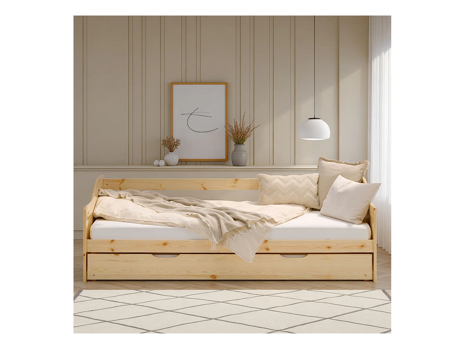 Houten Bed 90x200 cm Natuurlijk