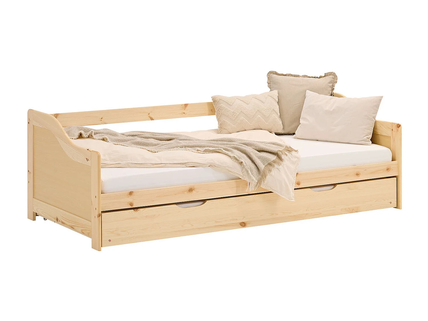 Houten Bed 90x200 cm Natuurlijk