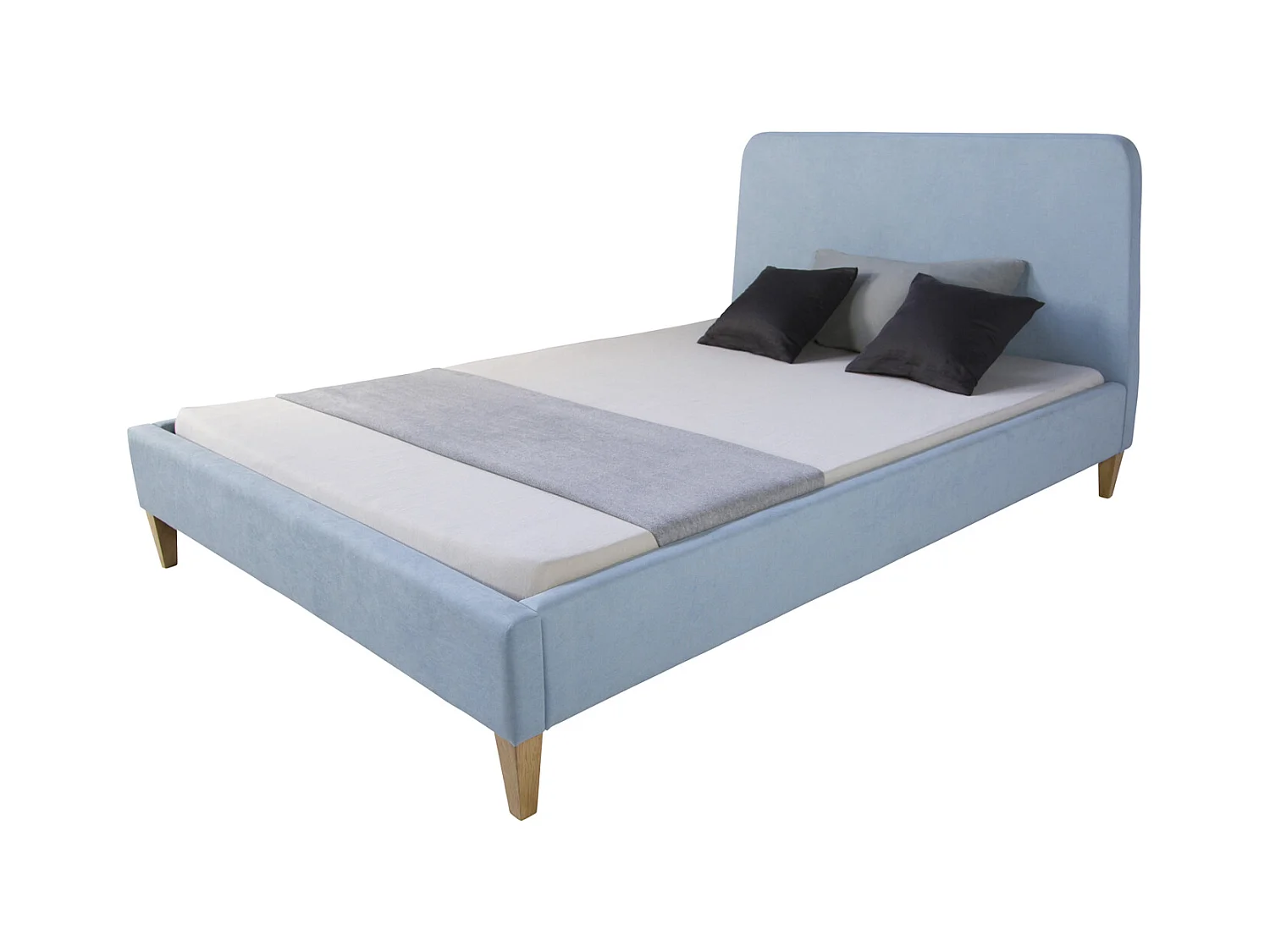 Polsterbett 140x200 cm blau
