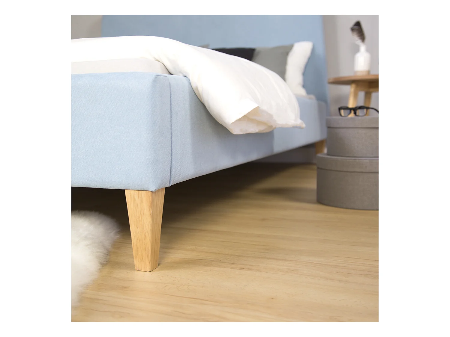Polsterbett 140x200 cm blau