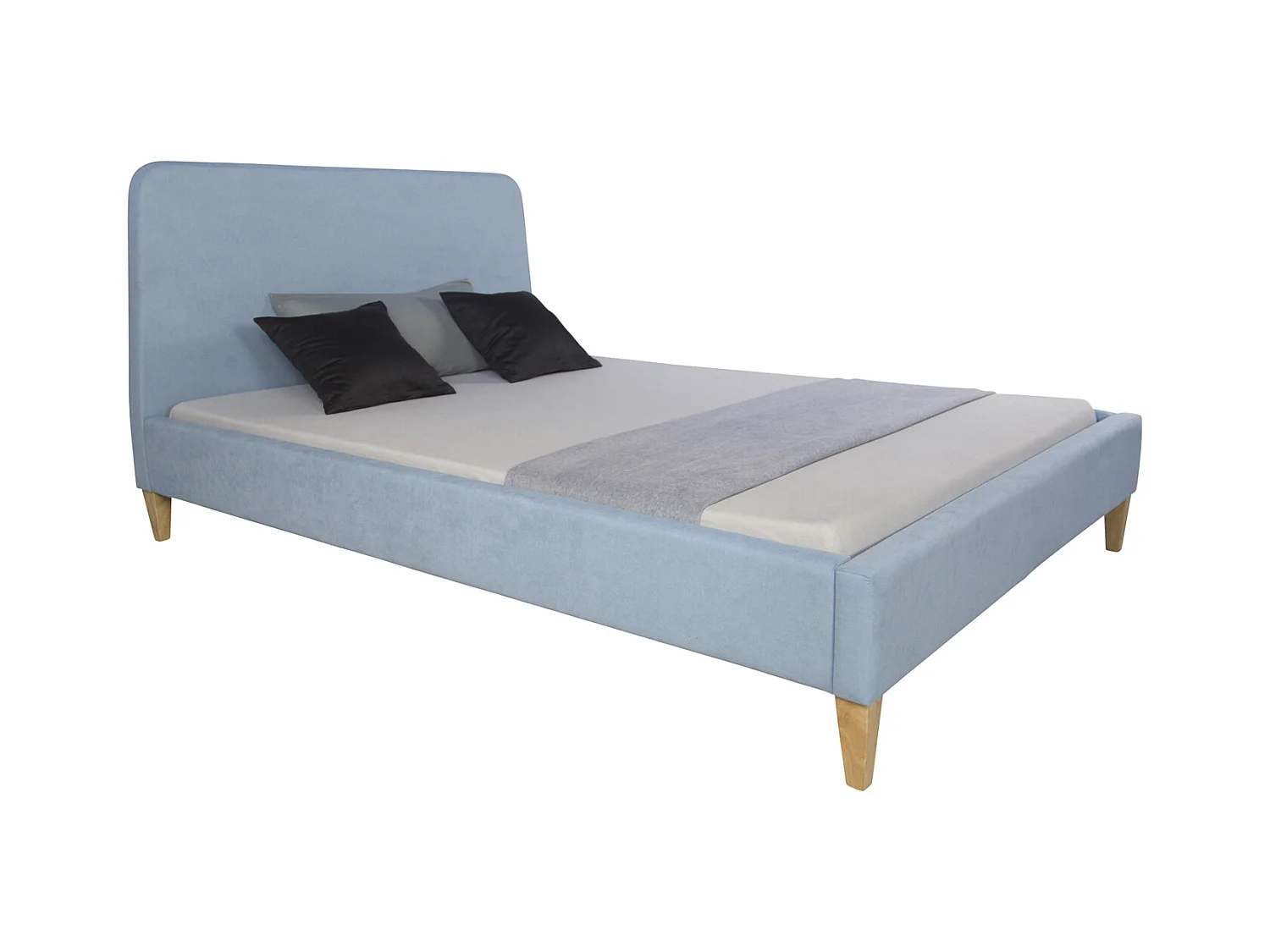 Polsterbett 140x200 cm blau
