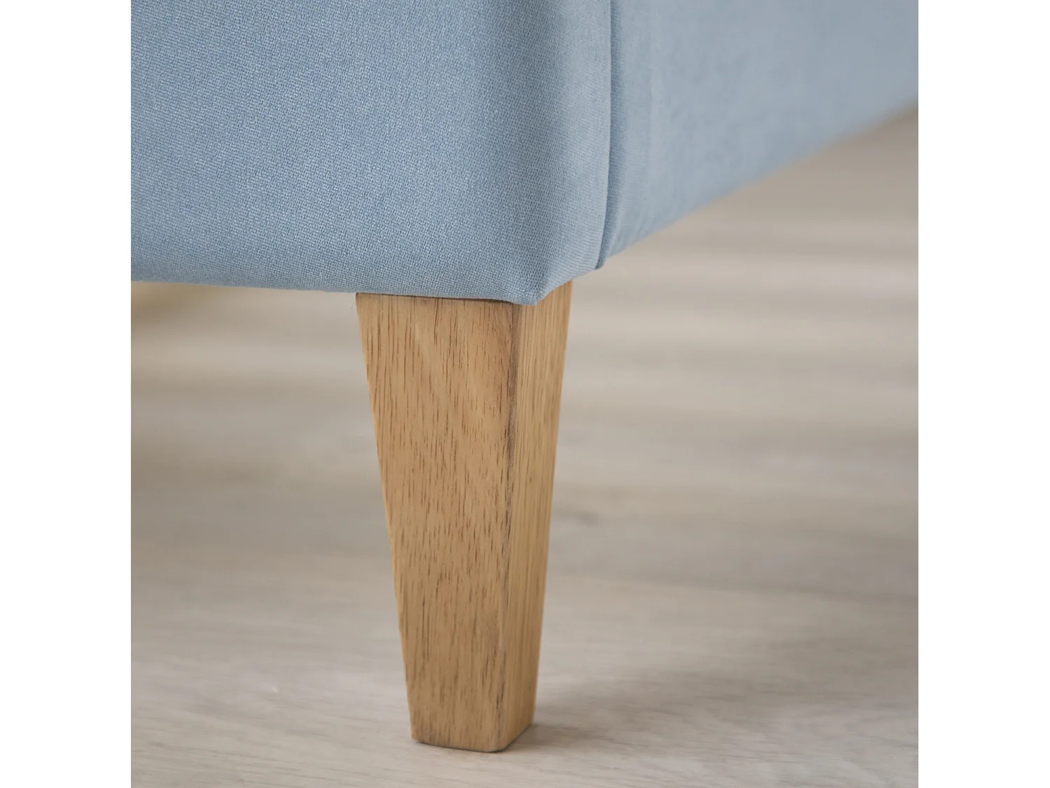 Tapicerowane łóżko 140x200 cm niebieskie