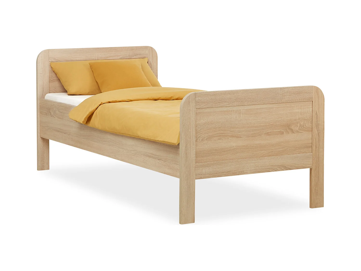 Bett 98,5x206x87 cm Natur Komfort