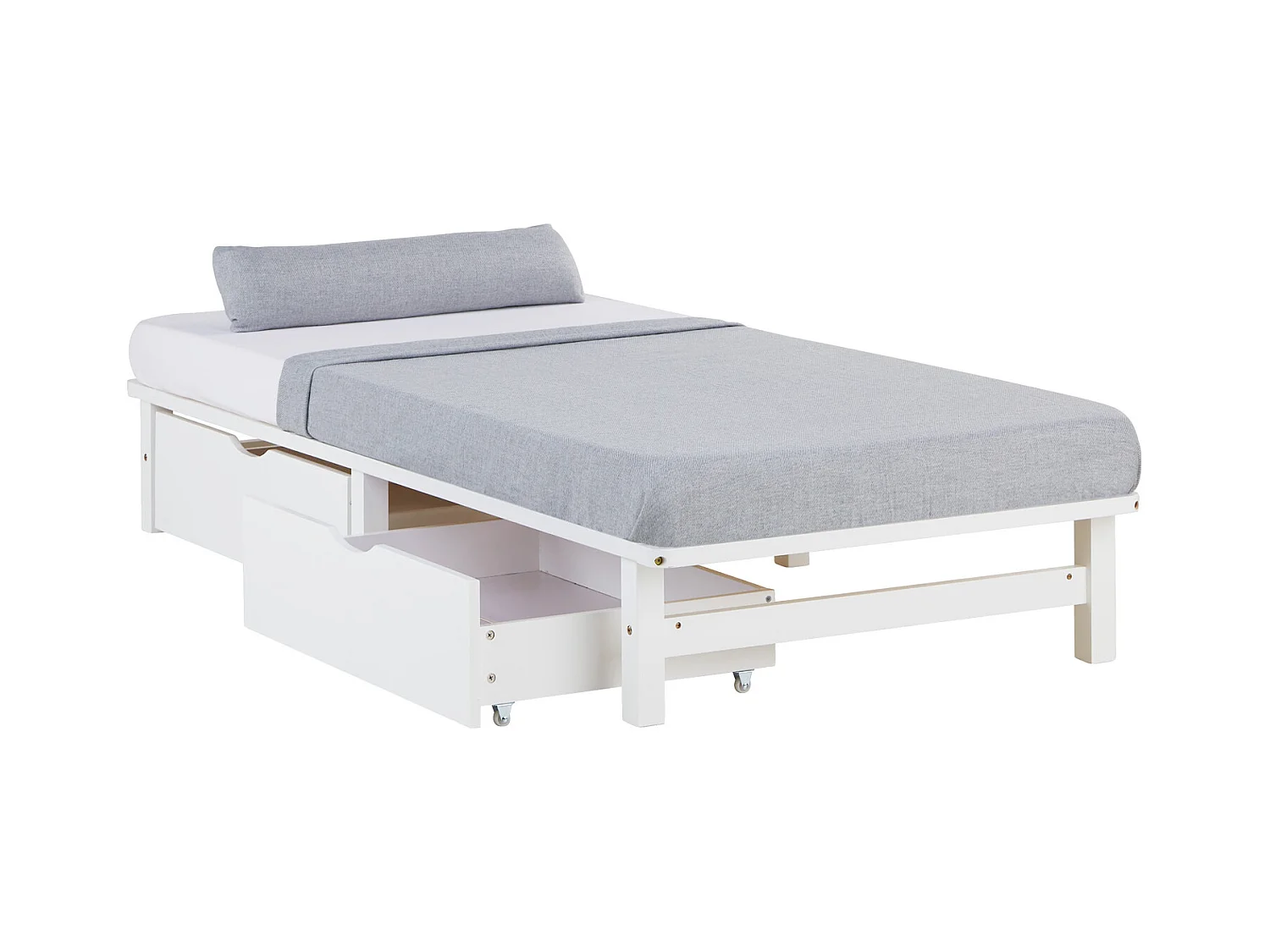 Palettenbett 90x200 cm weiß