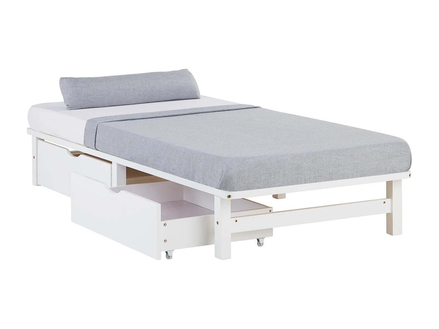 Cama Palete 90x200 cm branca