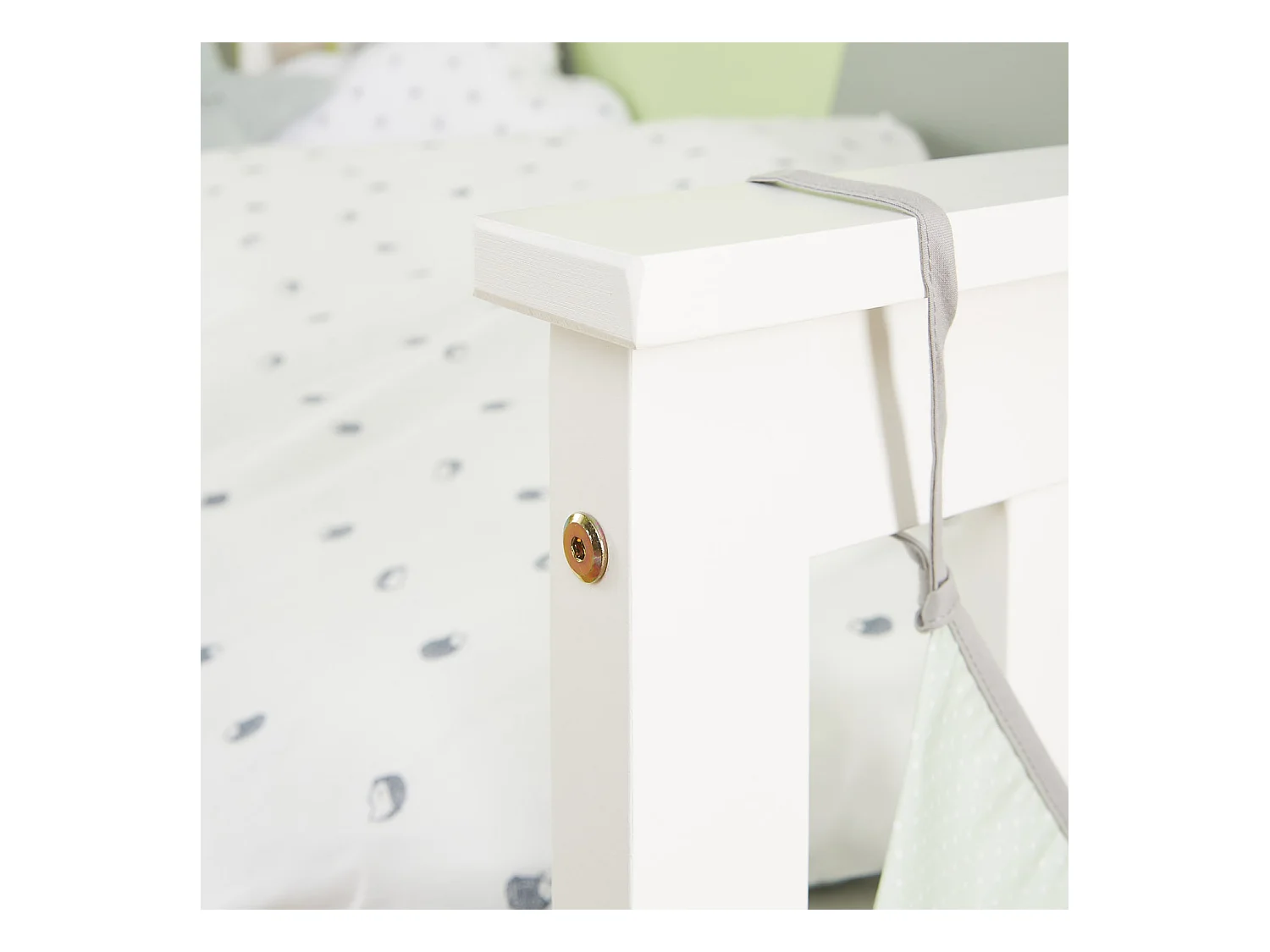 Einzelbett 70x140 cm weiß Shaker-Stil Kinderbett