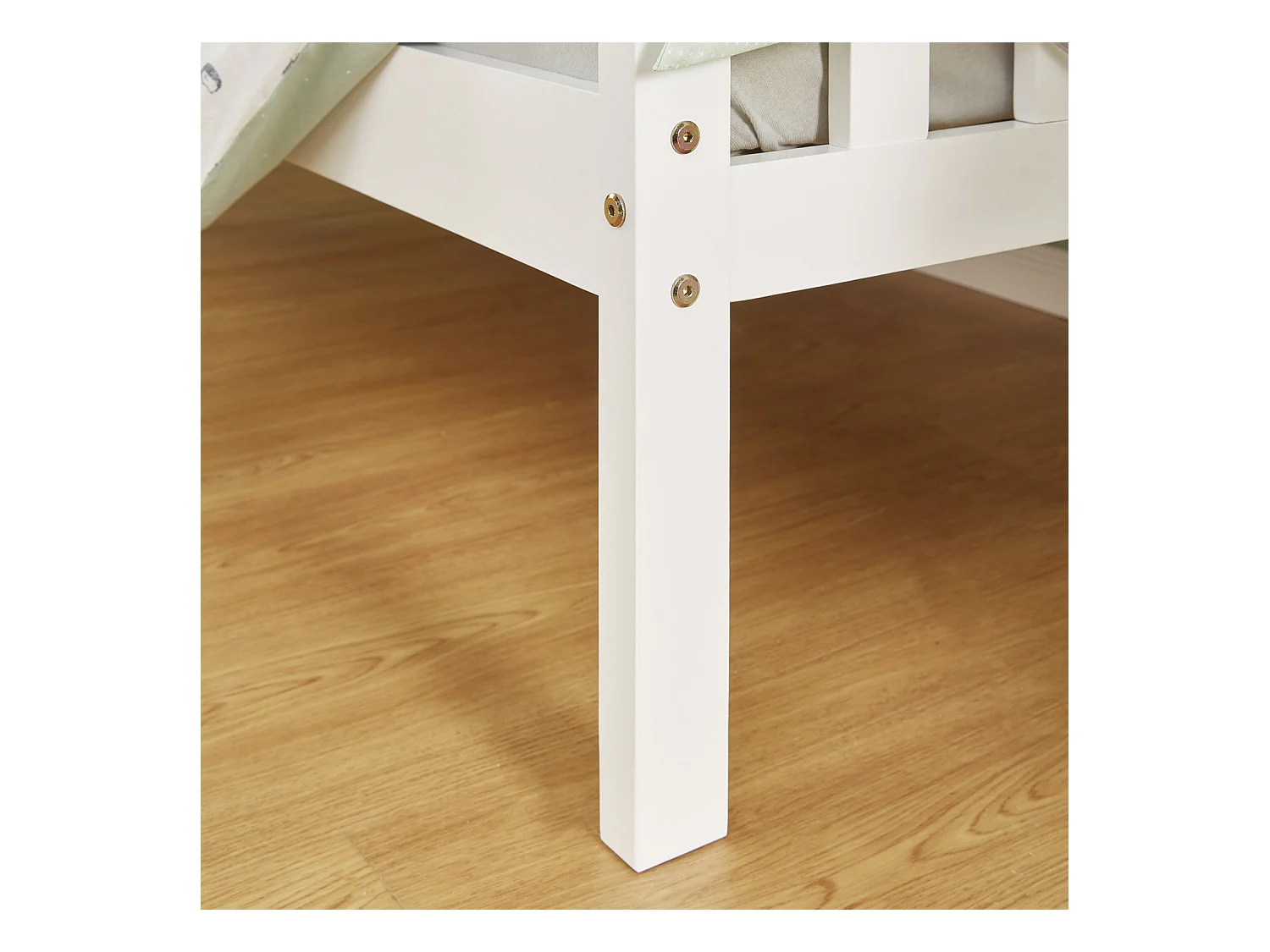 Einzelbett 70x140 cm weiß Shaker-Stil Kinderbett