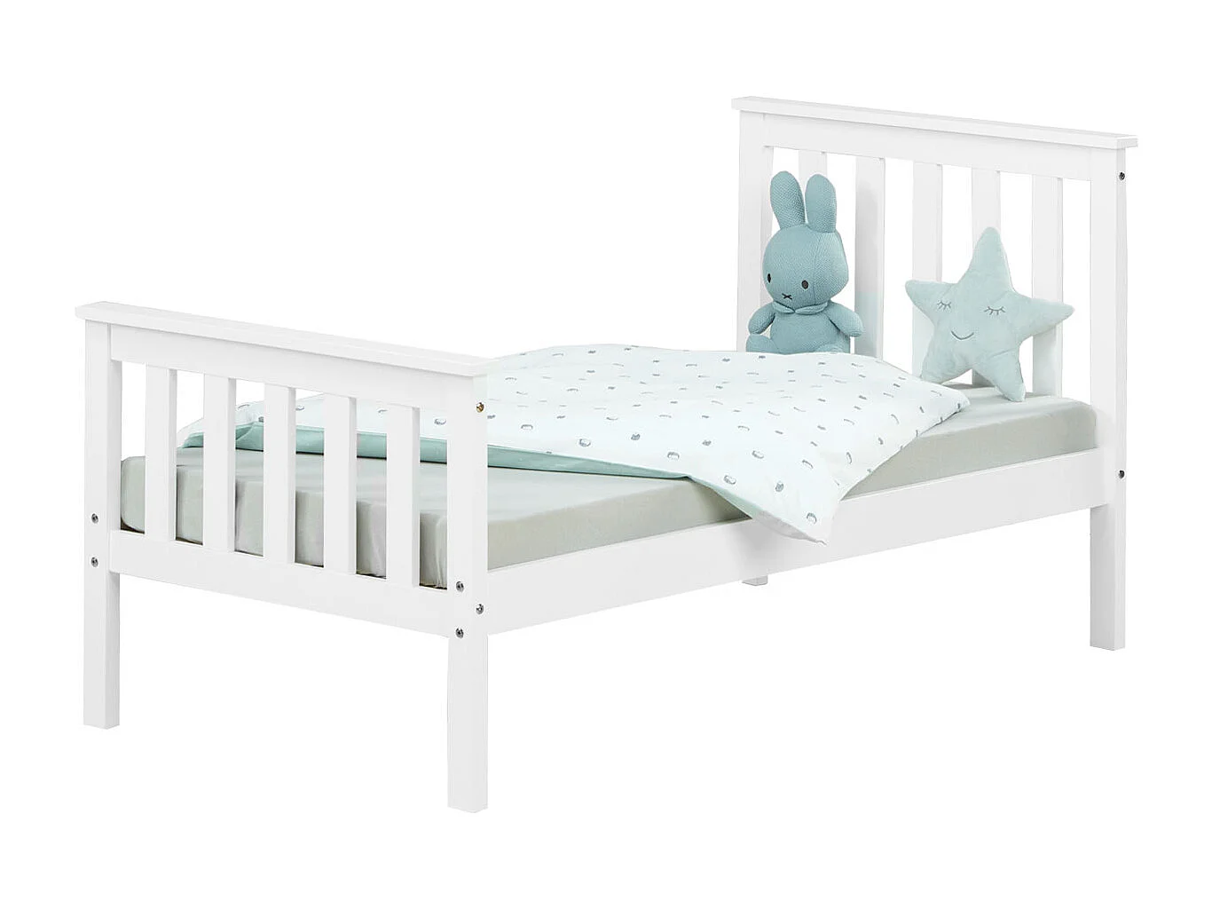 Cama individual 70x140 cm branca Estilo Shaker Cama infantil