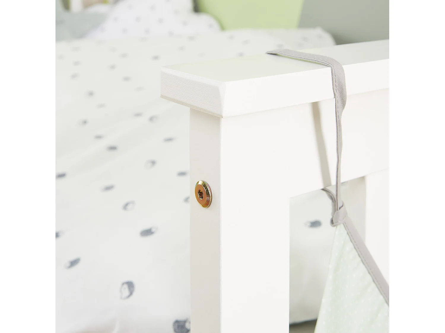Cama individual 70x140 cm branca Estilo Shaker Cama infantil