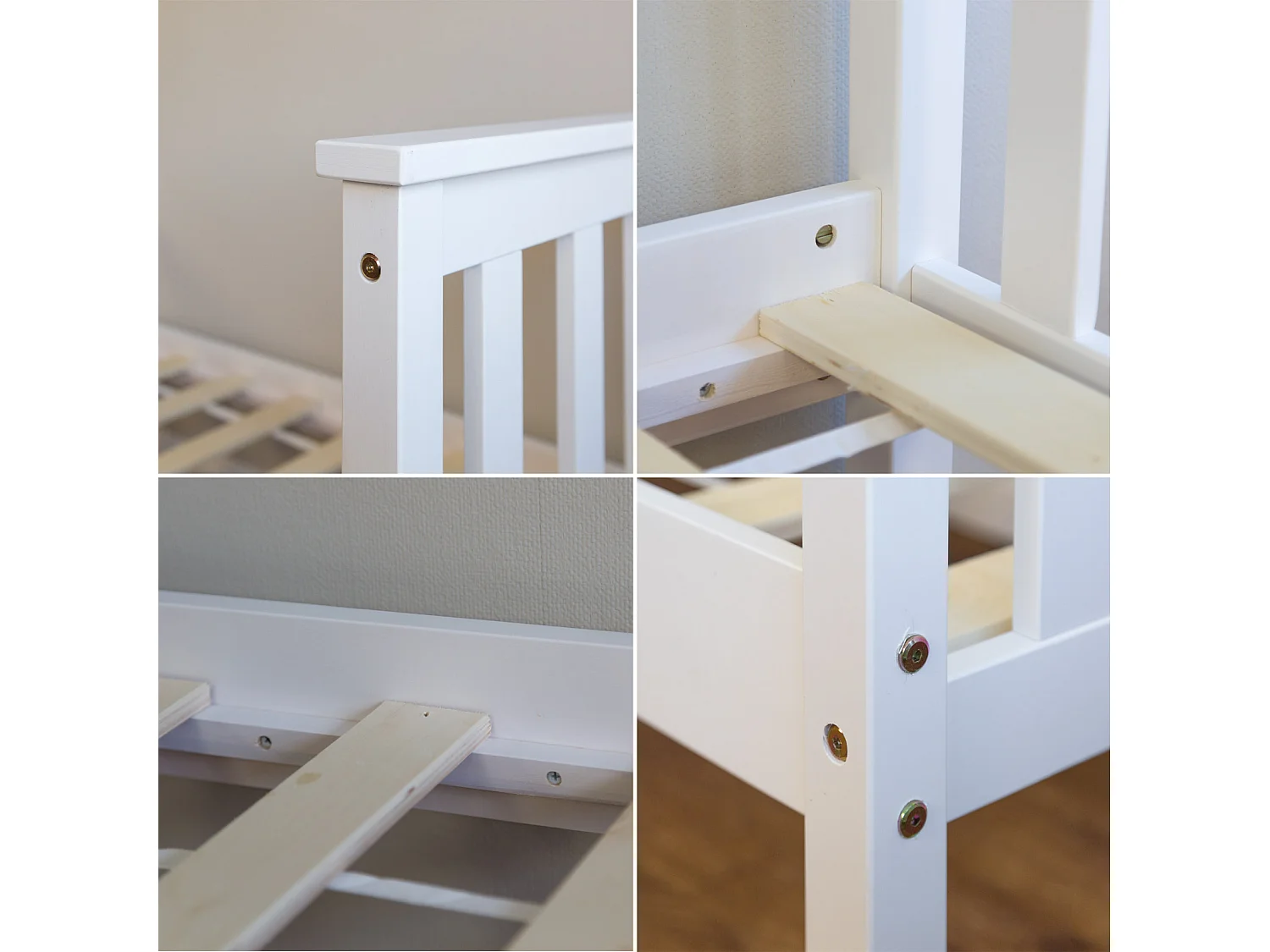 Cama individual 70x140 cm branca Estilo Shaker Cama infantil