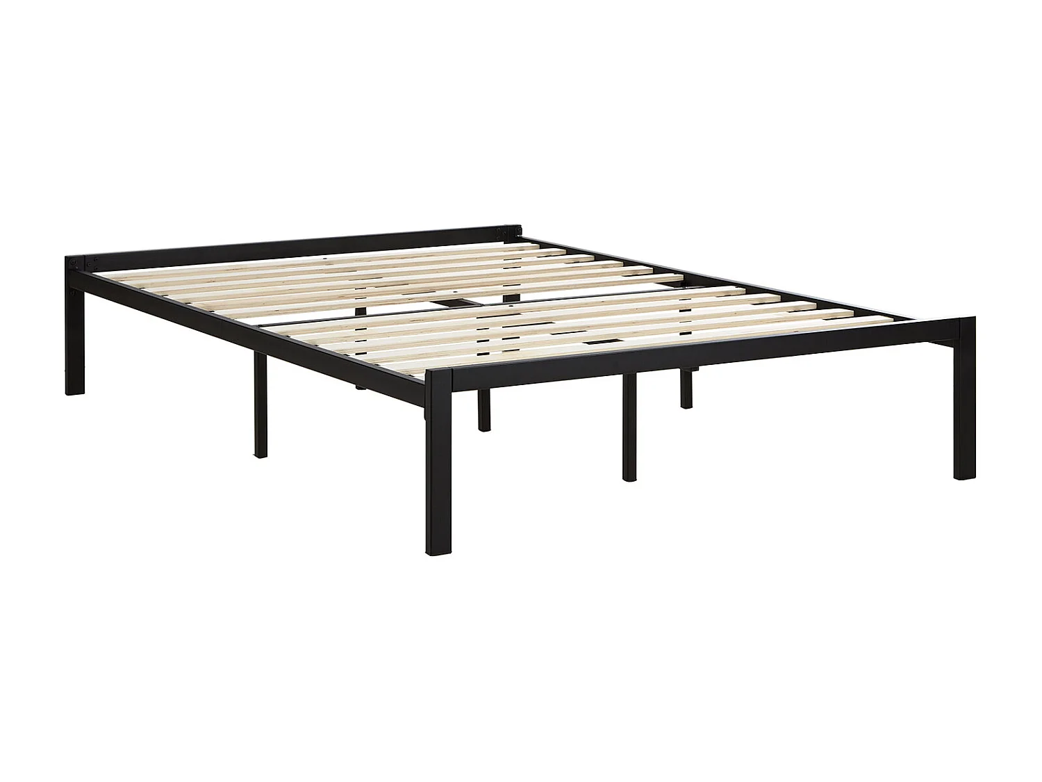 Bett 145x38x205 cm schwarz