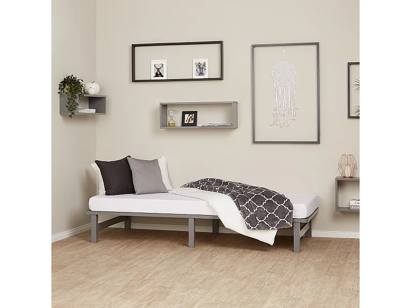 Cama Palet 90x200 cm Gris